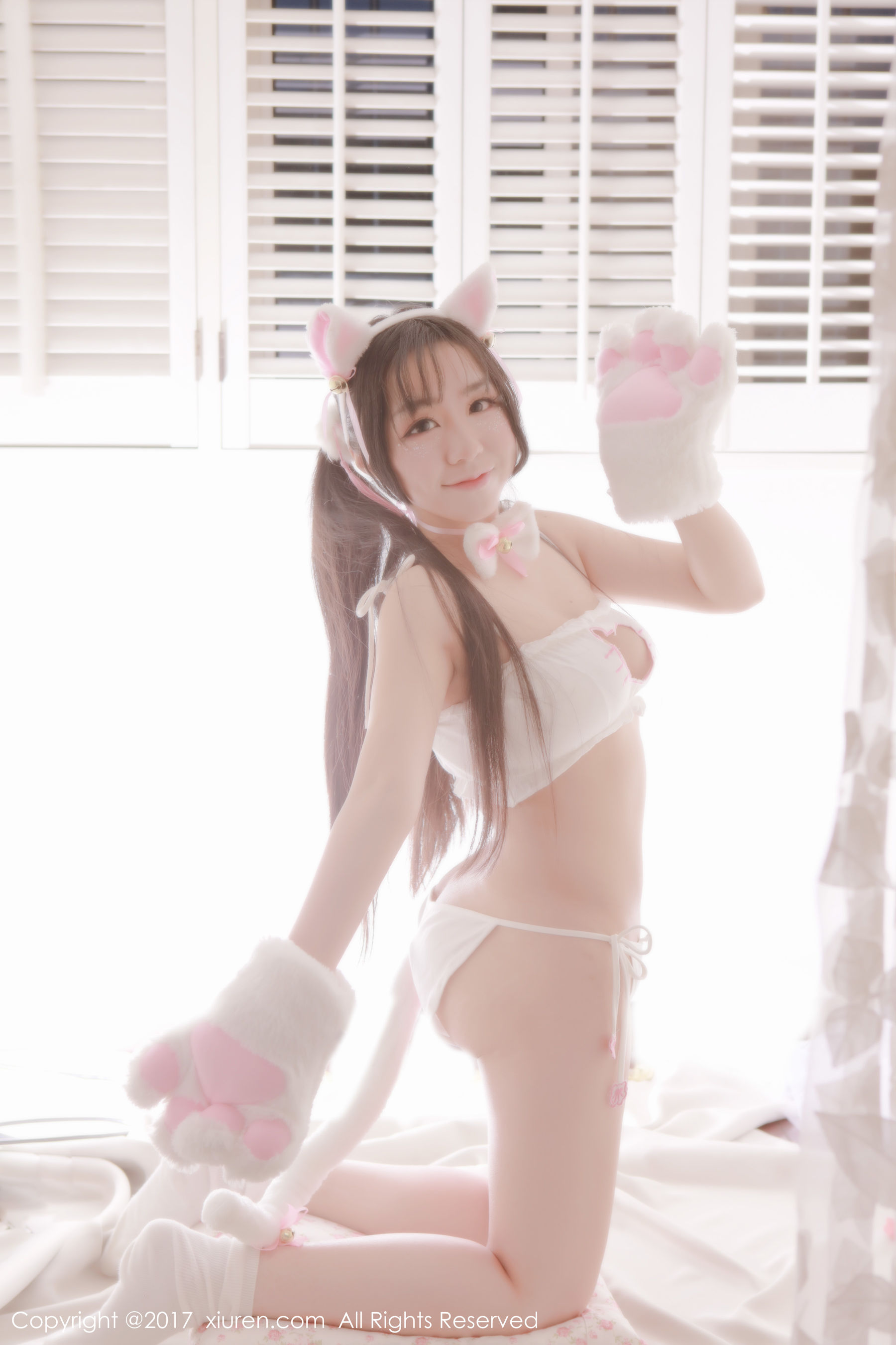吃白菜的vi菜菜《长着猫耳朵及尾巴的清纯可爱少女》  No.753-图31