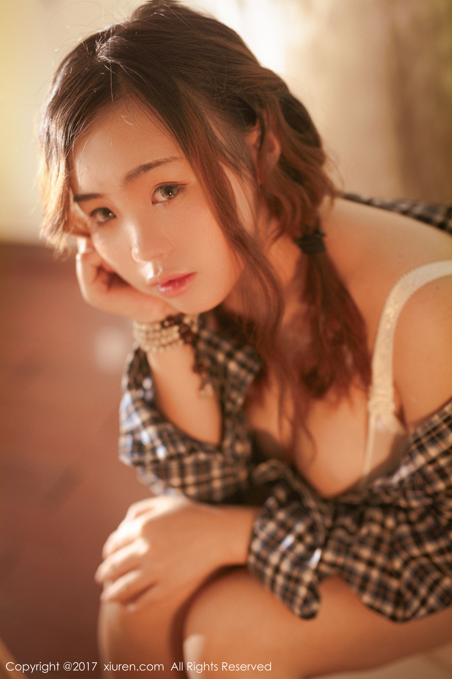 米爱Demon《格子衬衫+半透内衣系列》  No.754-图22