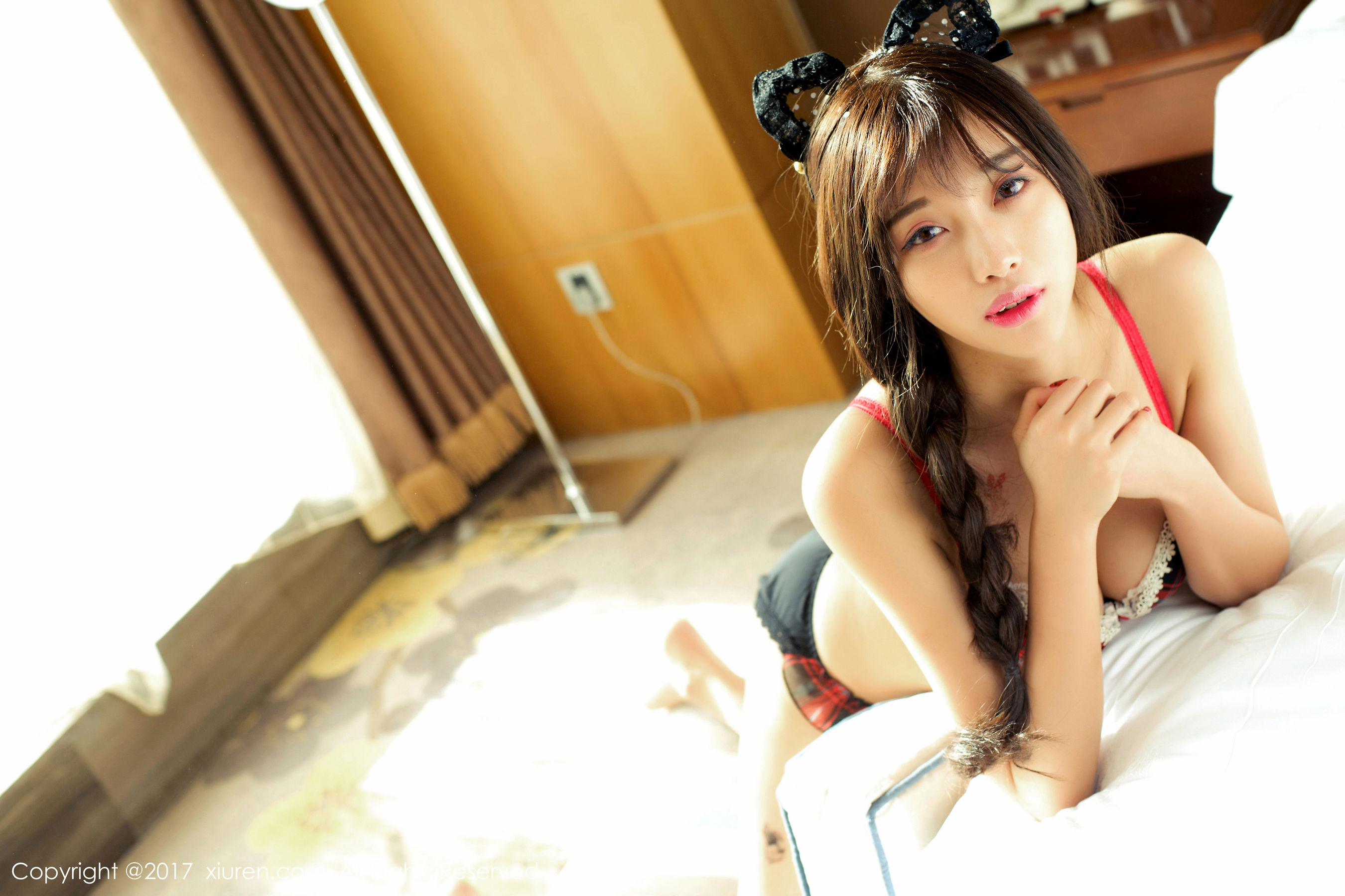 杨晨晨sugar《性感小野猫和粉色甜美小吊带》  No.768-图0