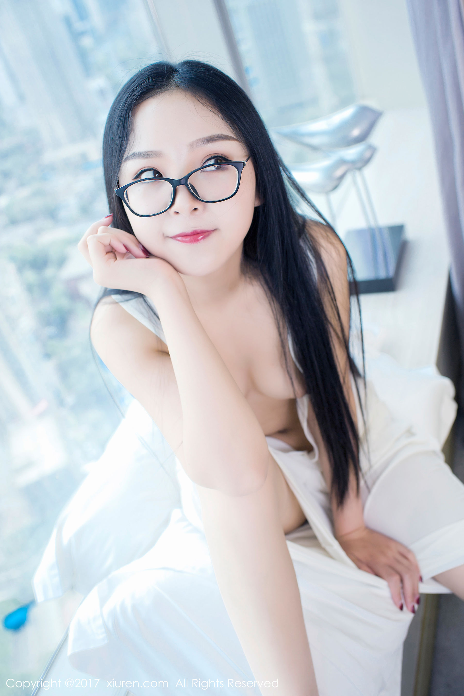 智齿小模特@花花李《深V连衣裙+死库水》  No.772-图16