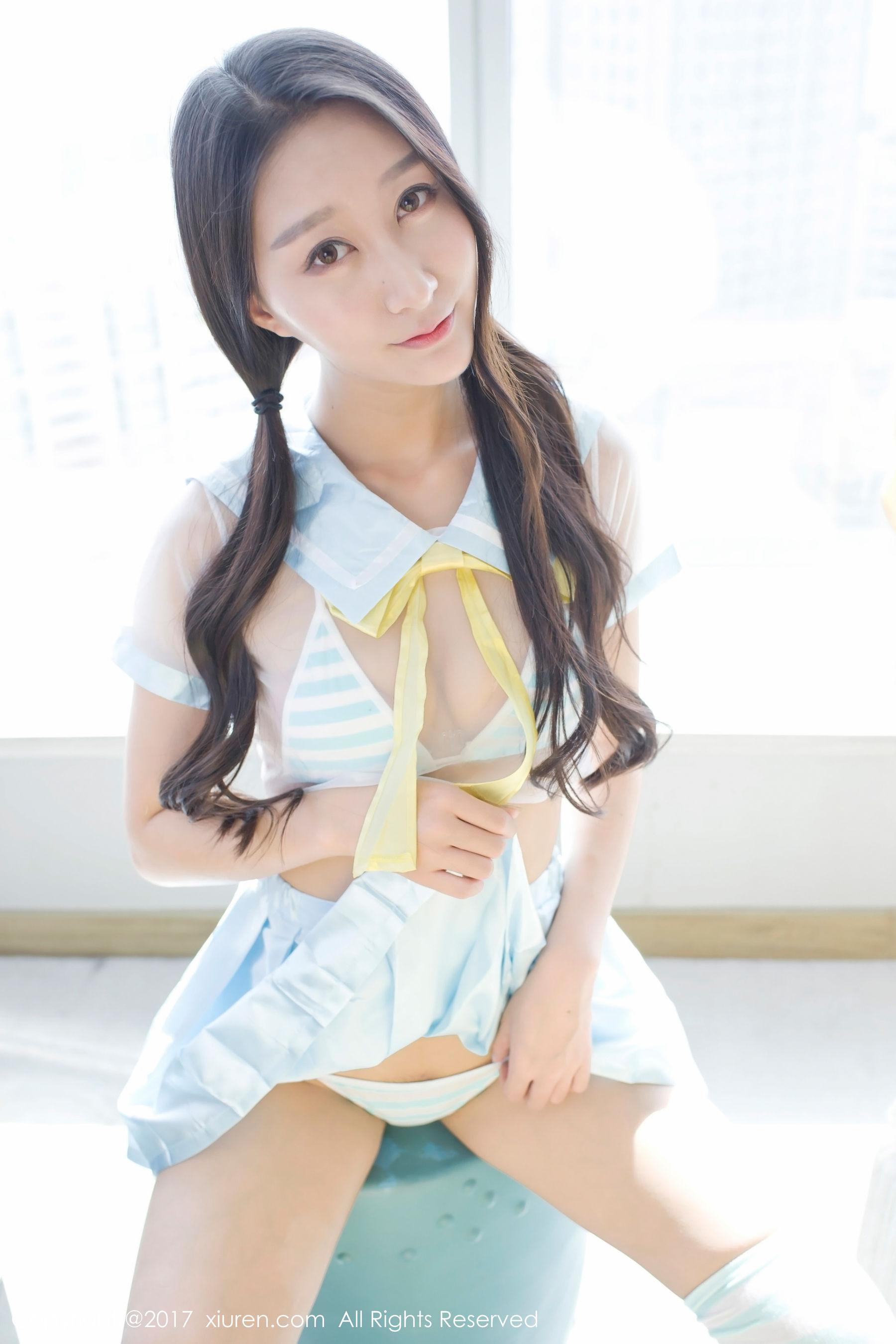 赵熙儿《浴缸吊带蕾丝+透视学生装》  No.776-图24