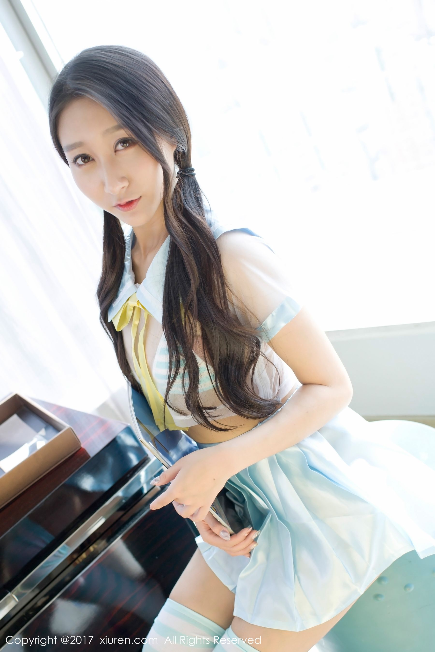 赵熙儿《浴缸吊带蕾丝+透视学生装》  No.776-图27