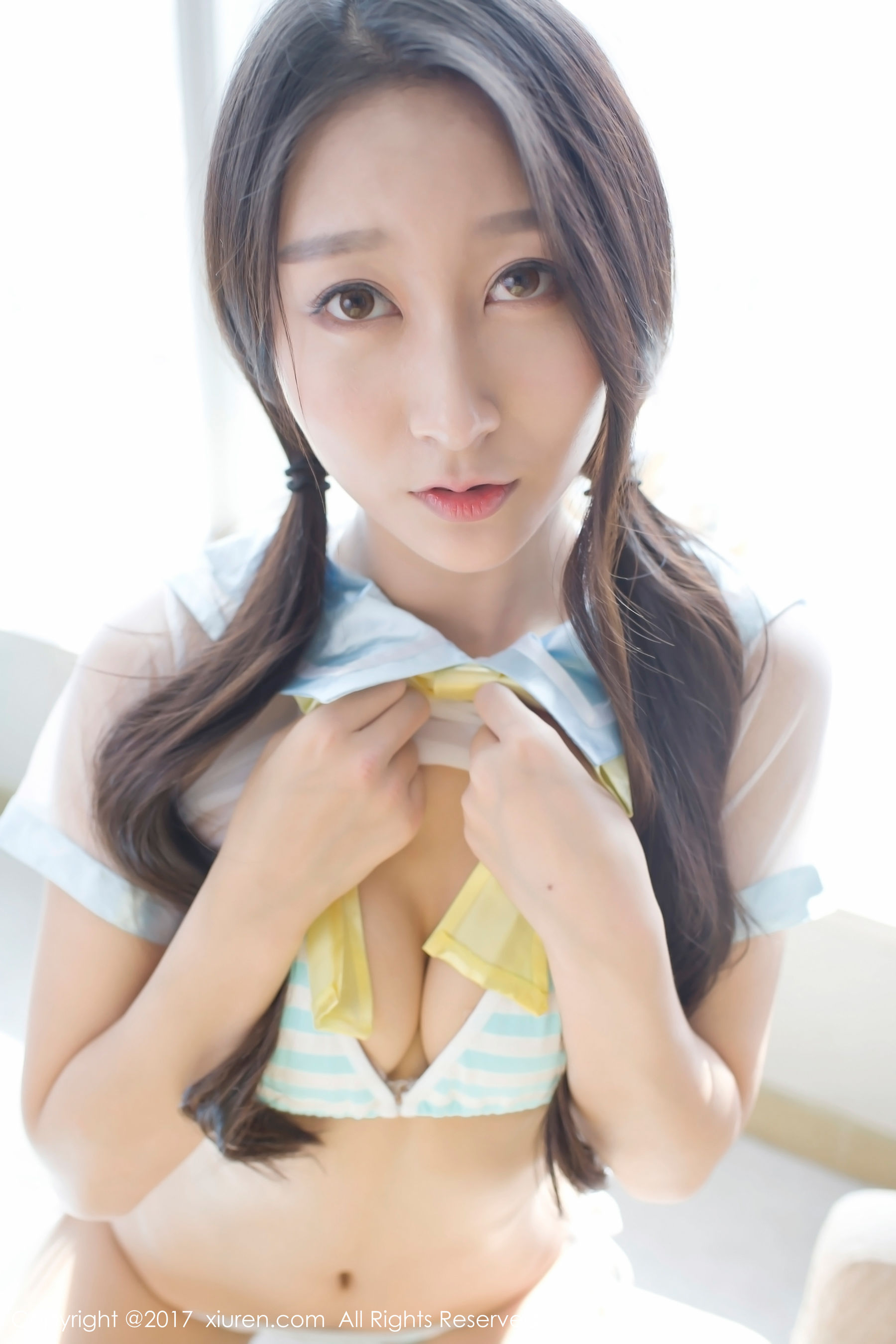 赵熙儿《浴缸吊带蕾丝+透视学生装》  No.776-图29
