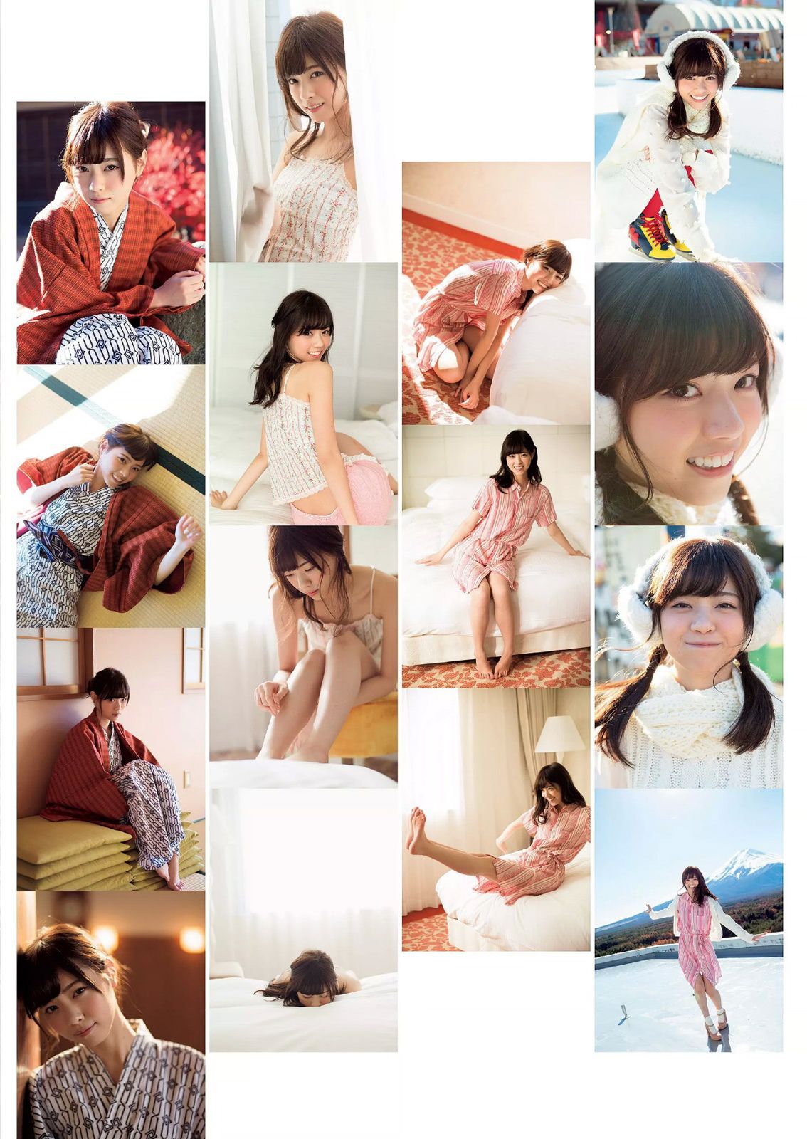 柳ゆり菜 山地まり 久松郁実 西野七瀬 松川佑依子 由愛可奈 神室舞衣 日南響子  2015年No.03-04 写真杂志-图12