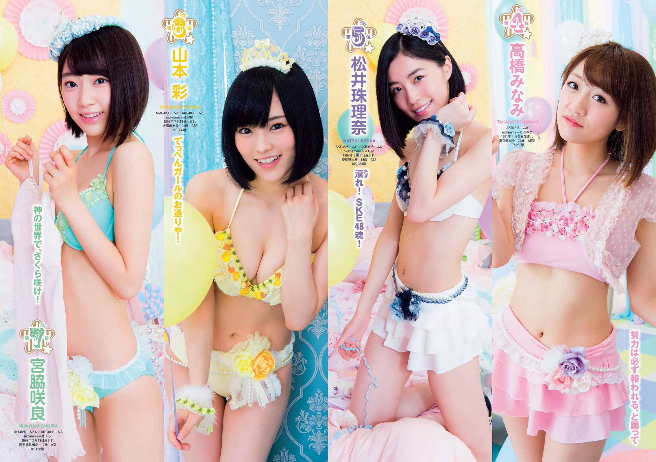 AKB48 三原勇希 松川佑依子 紗綾 岸明日香 松井玲奈 青山ひかる 寺田御子  2015年No.33 写真杂志-图3