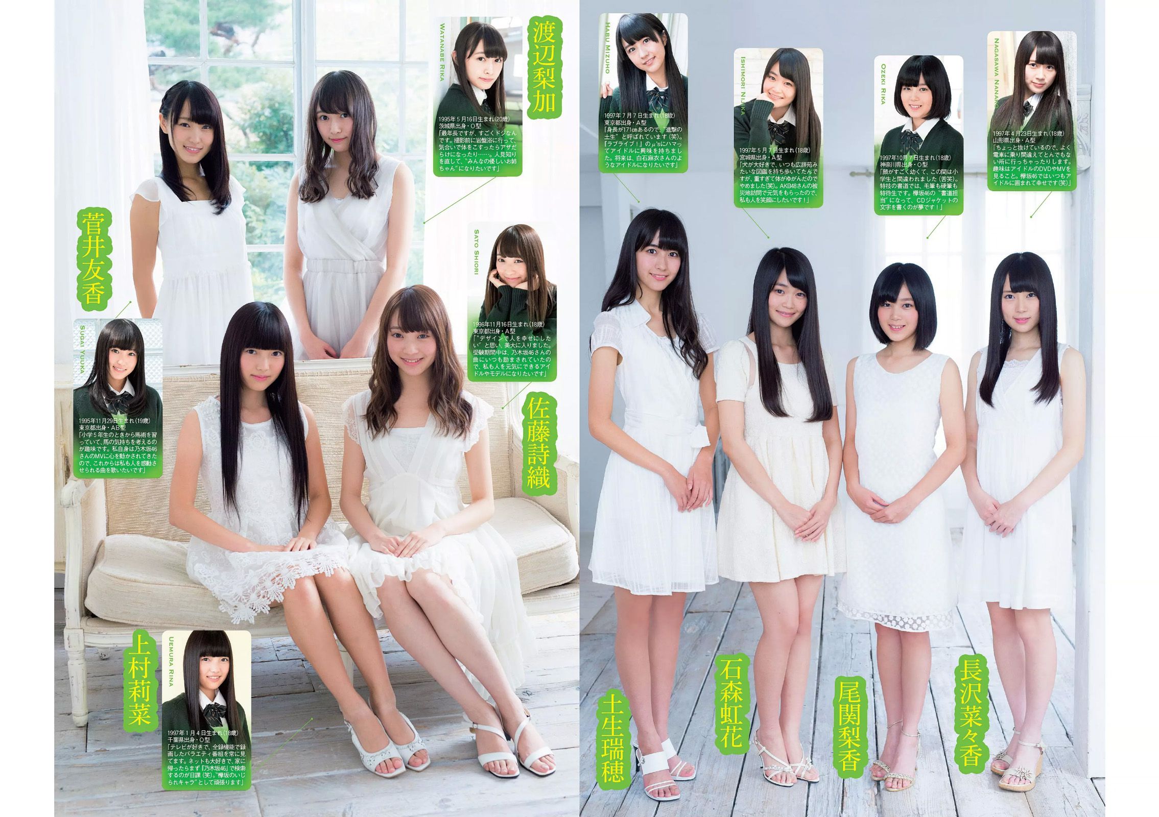 筧美和子 欅坂46 浅川梨奈 藤原令子 兒玉遥 坂口佳穂 林美佐 阿部乃みく  2015年No.46 写真杂志-图4