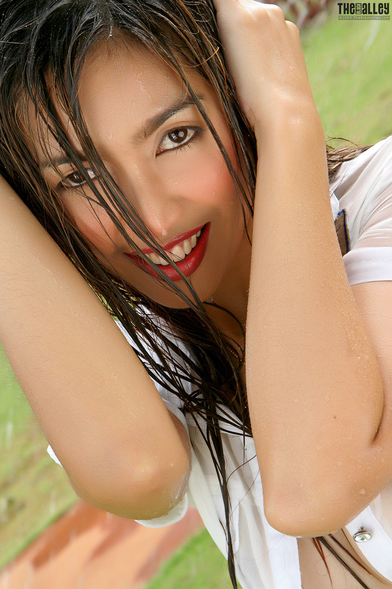 Grace Fernando 牛仔裤+衬衫湿身-图21