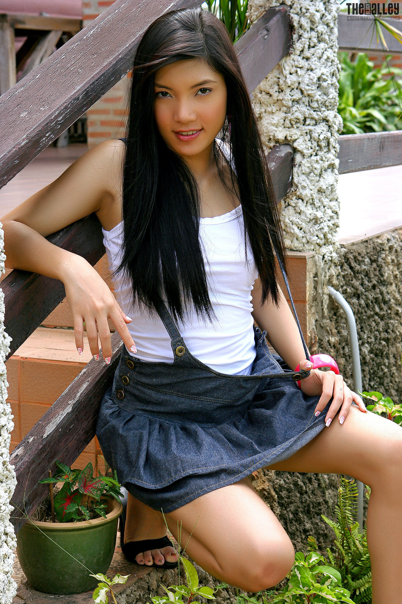 Vanessa Tang 吊带牛仔裙妹子-图21