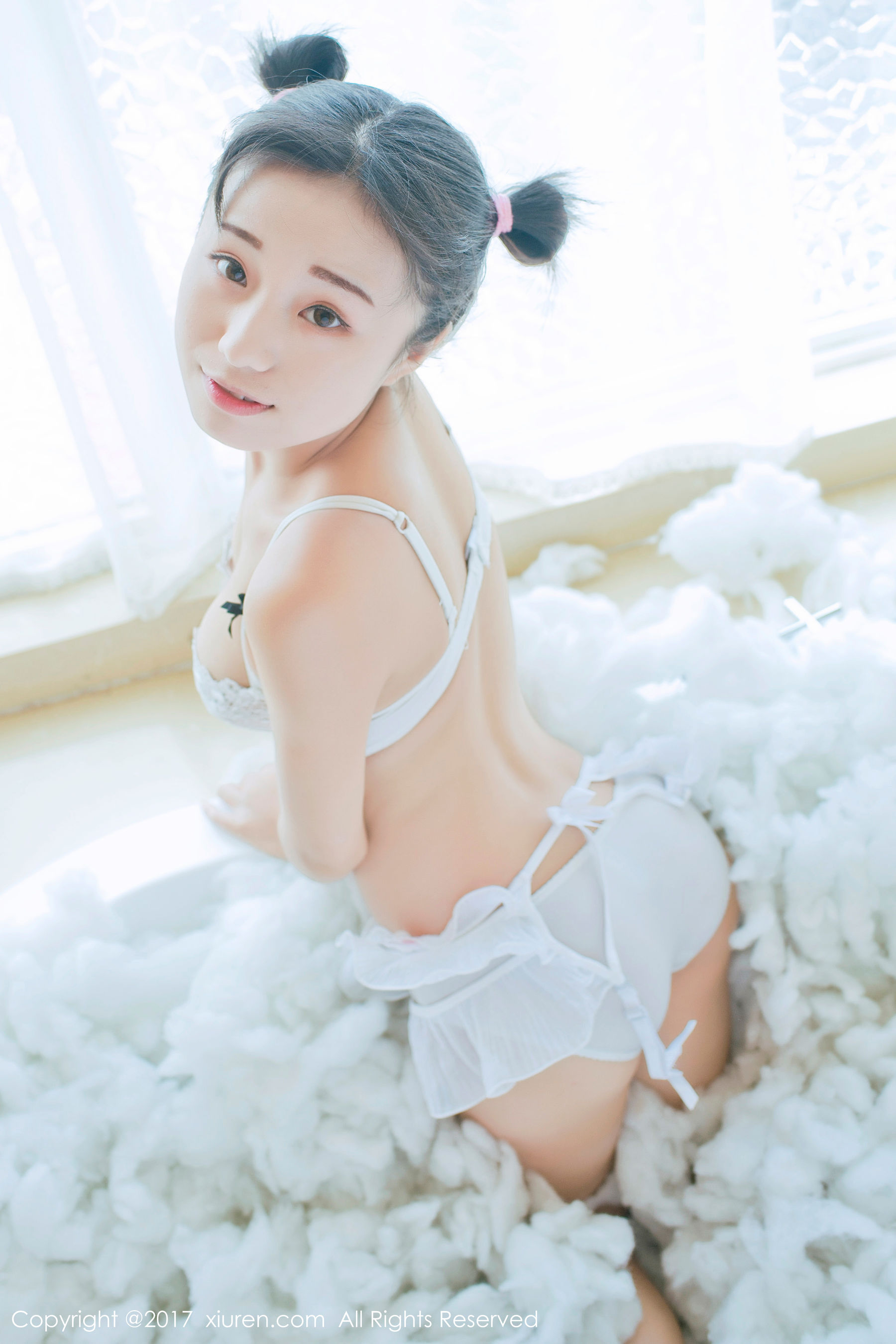 仓井优香《白色蕾丝吊带系列+连体日系高中体操服》  NO.805-图1