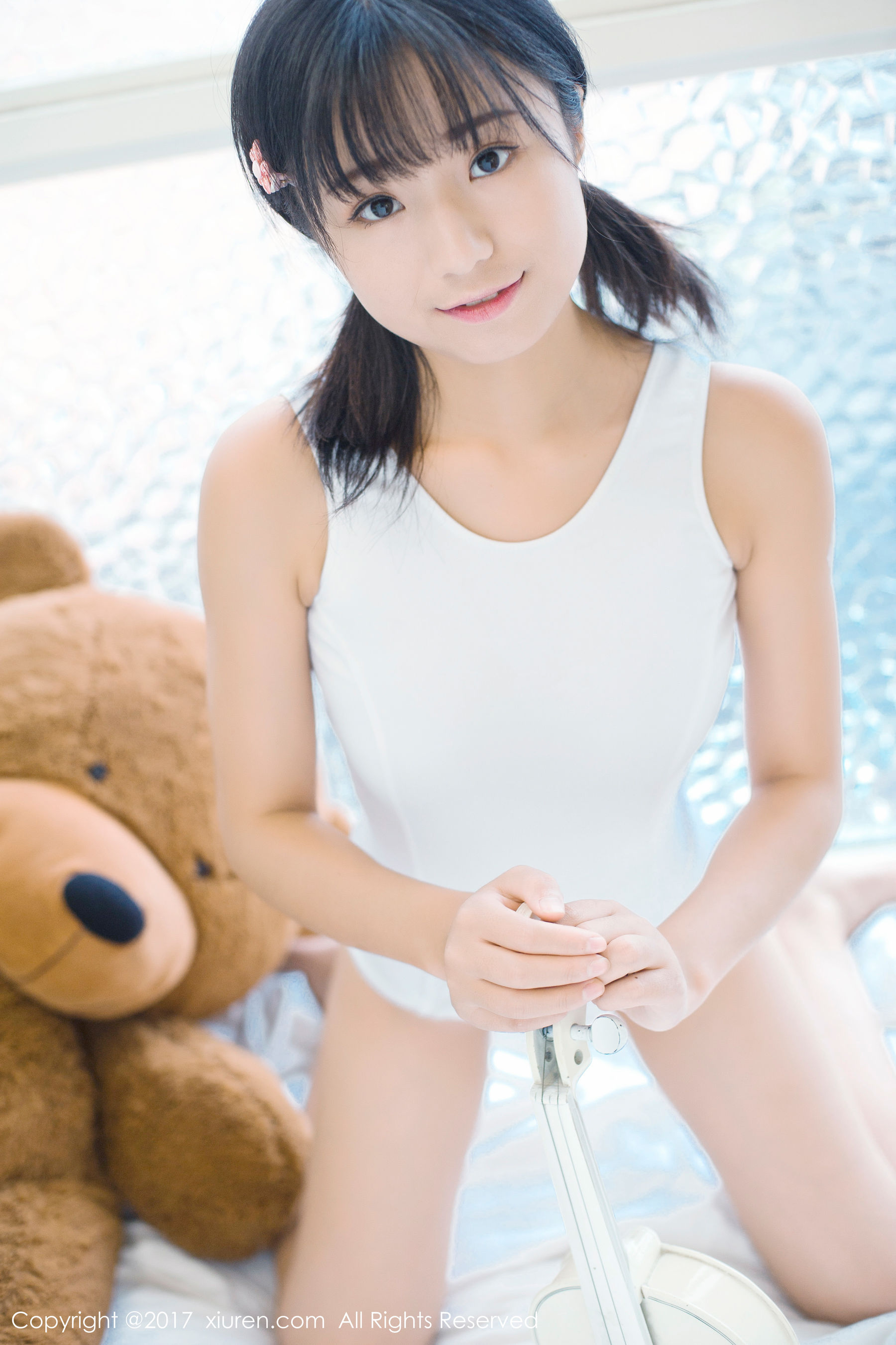 仓井优香《白色蕾丝吊带系列+连体日系高中体操服》  NO.805-图44