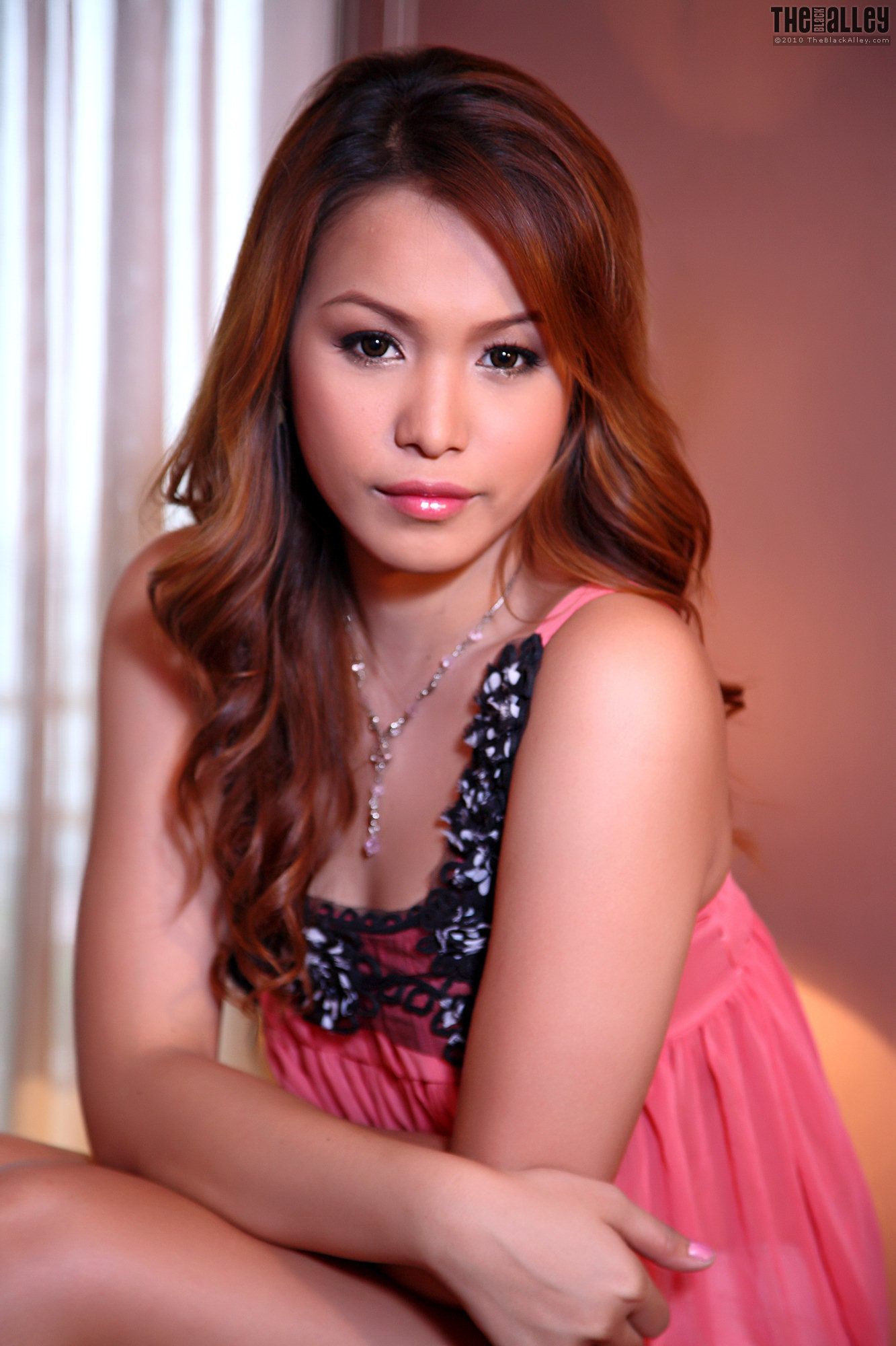Ameena《牛仔短裙+粉色上衣》-图19