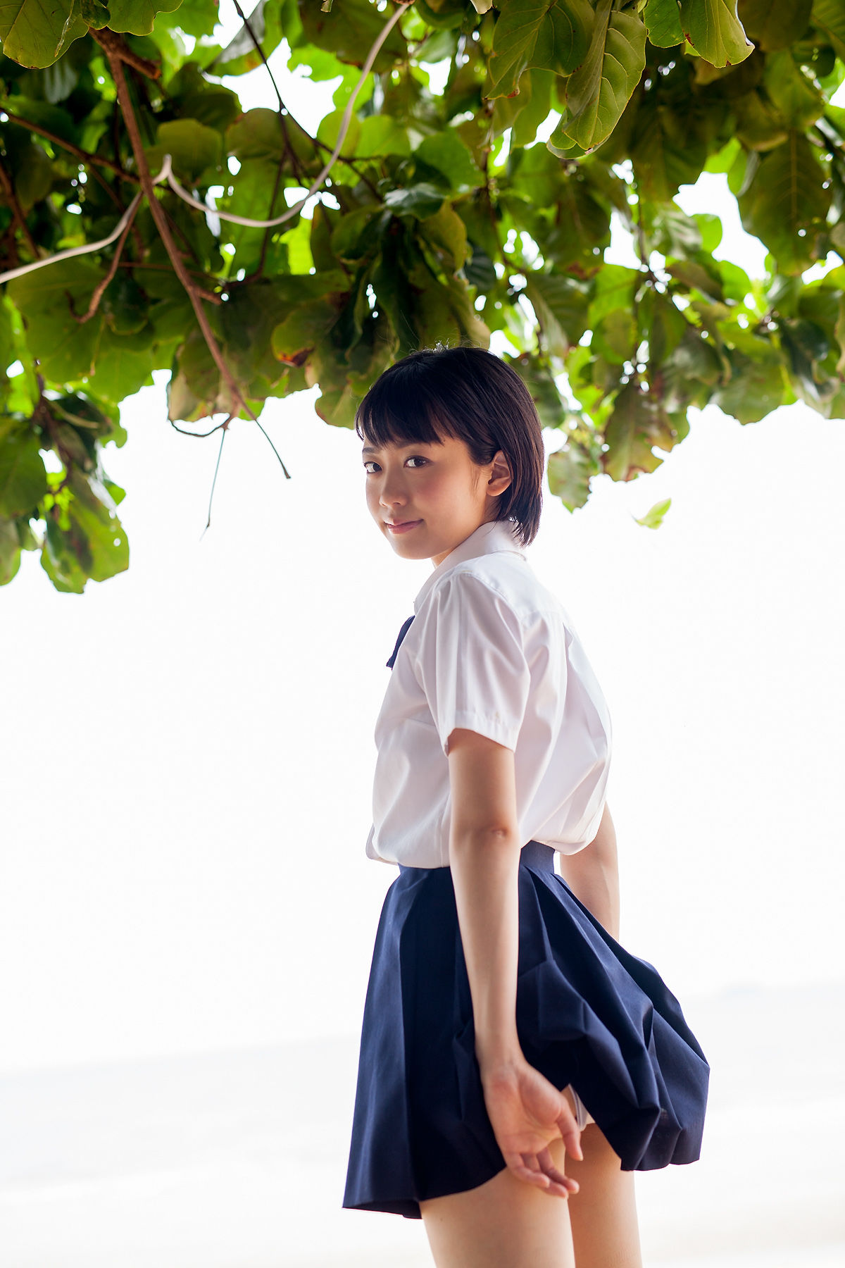 西野小春《海边校服+高叉泳装》-图16