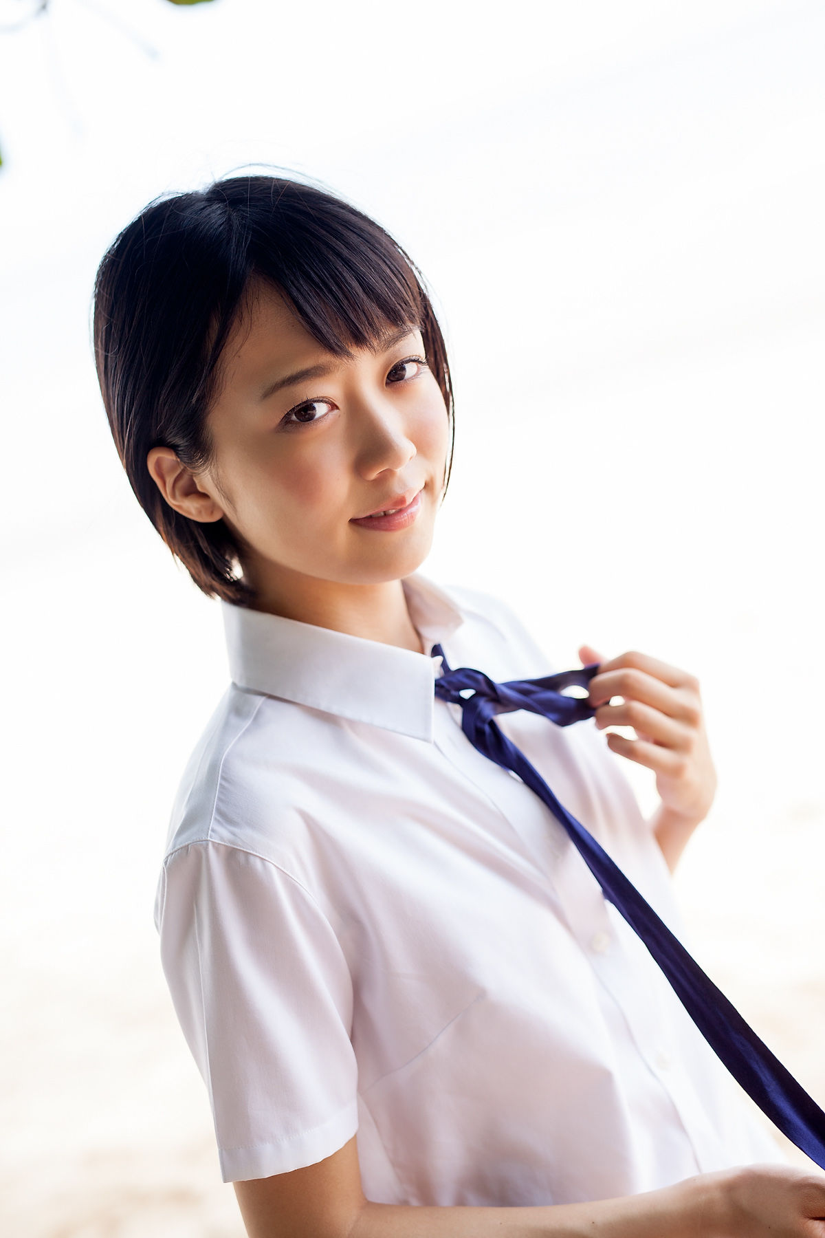 西野小春《海边校服+高叉泳装》-图20