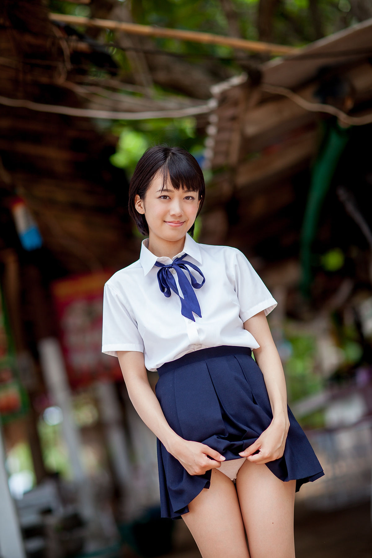 西野小春《海边校服+高叉泳装》-图6