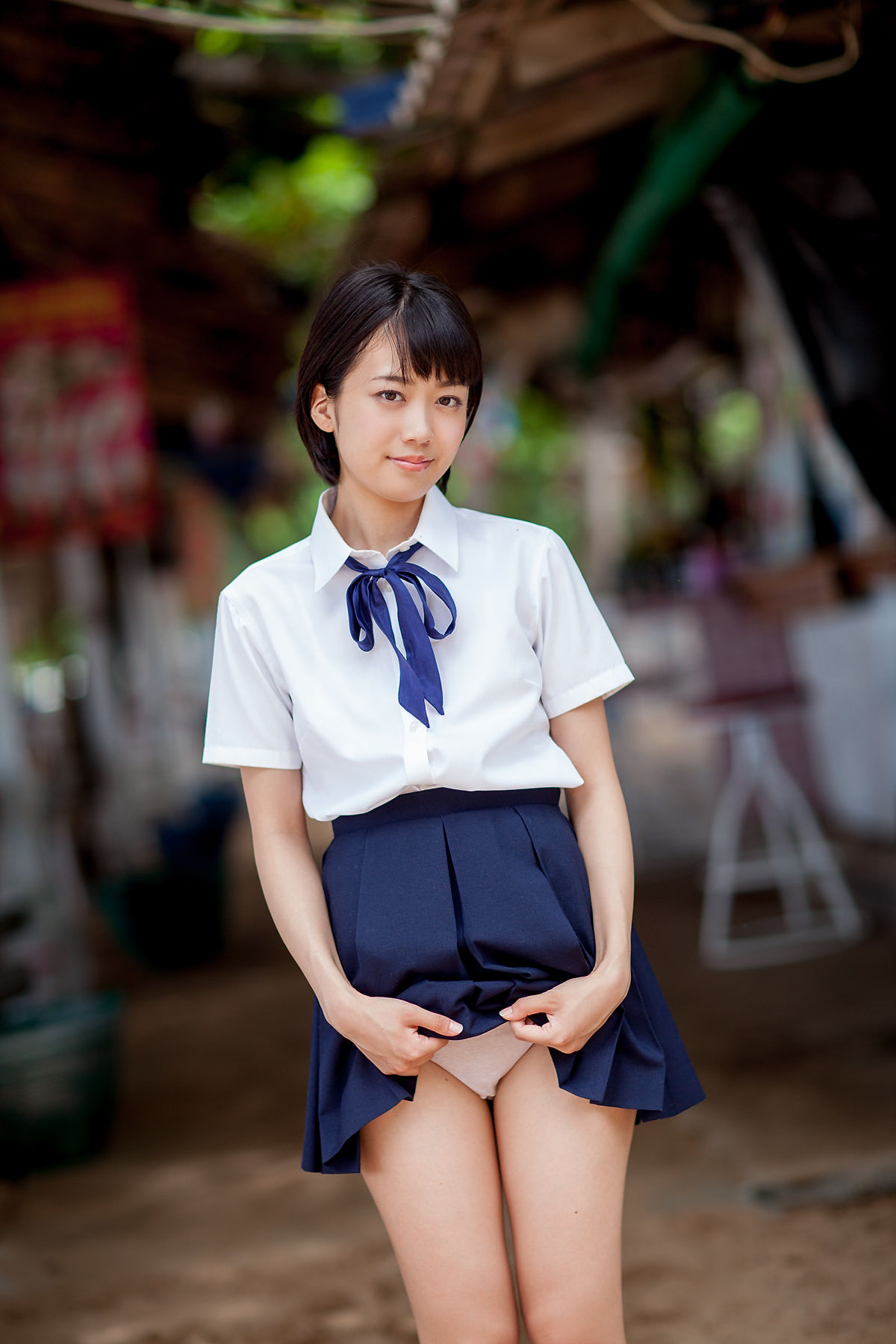 西野小春《海边校服+高叉泳装》-图7