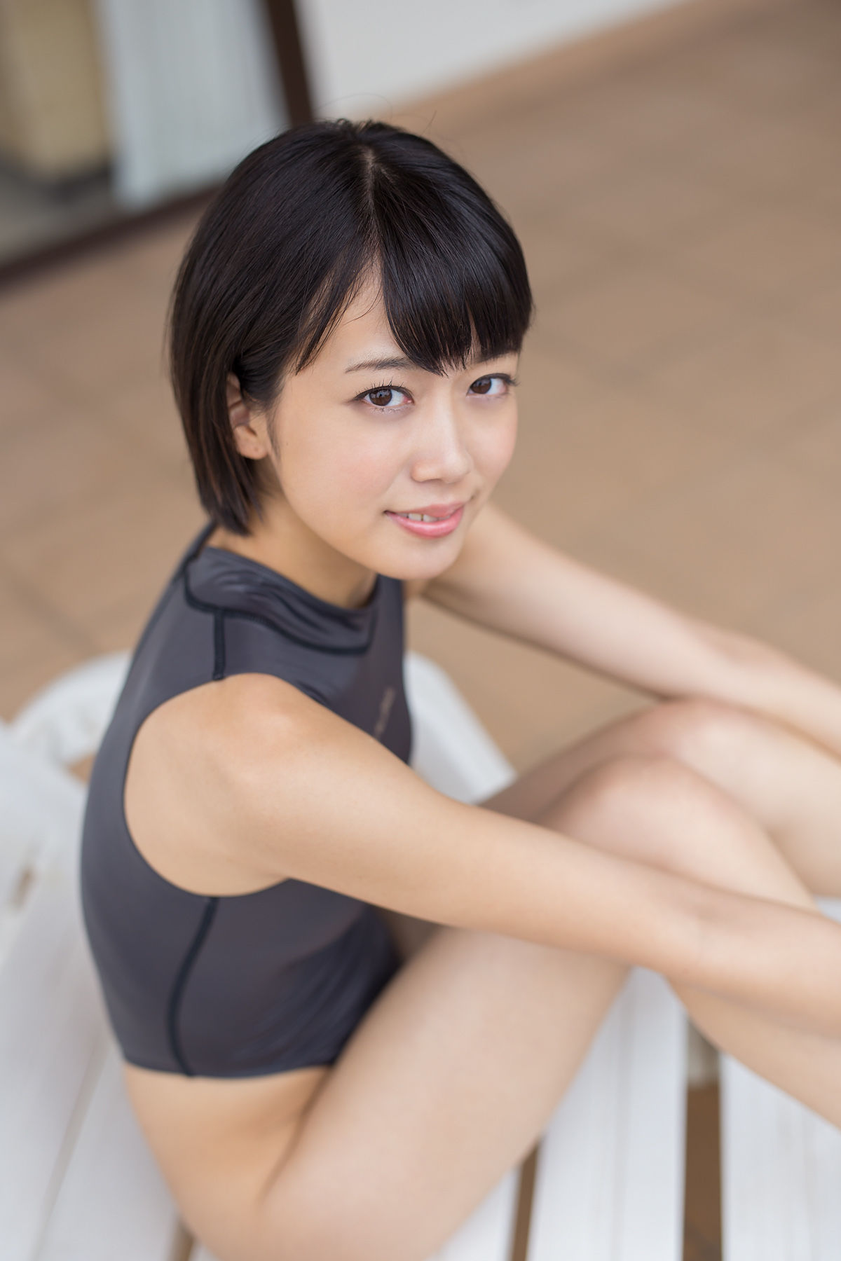 西野小春《海边校服+高叉泳装》-图84