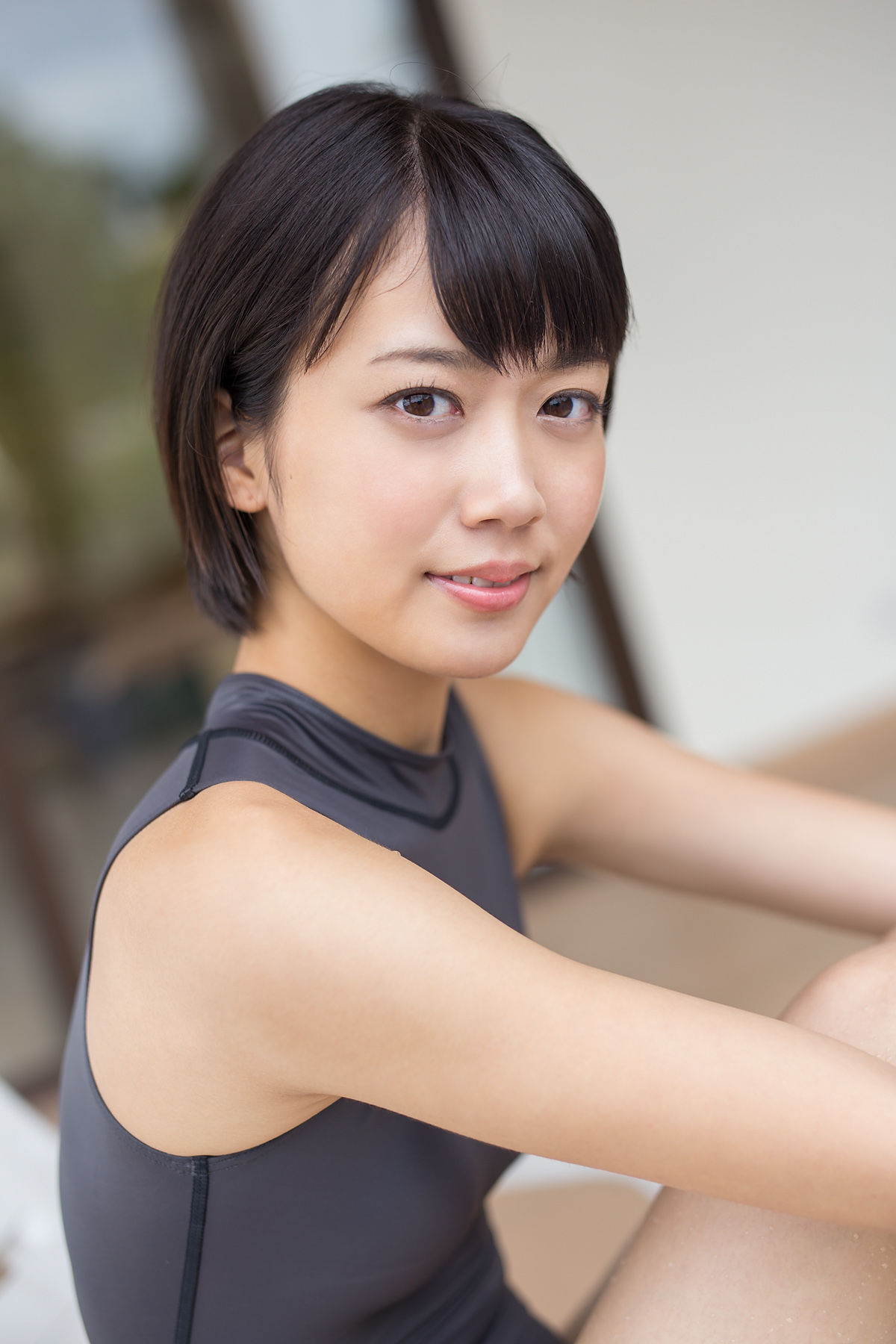 西野小春《海边校服+高叉泳装》-图85