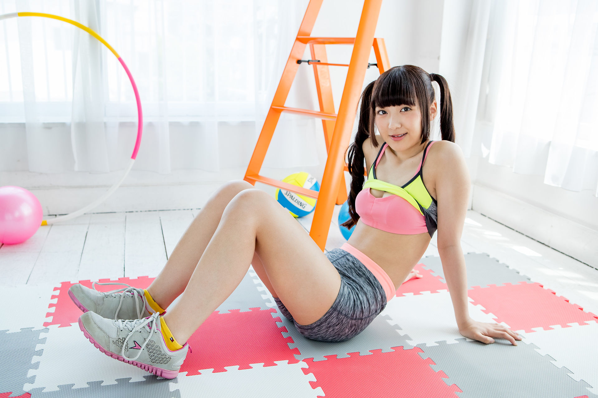 高梨あい《双马尾健身+背心系列》-图23