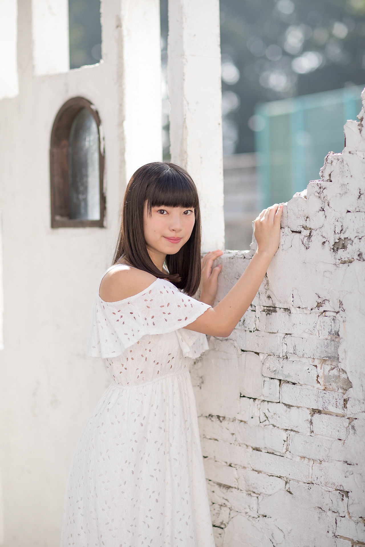 Sena Shinonome 東雲せな《白裙少女》-图0