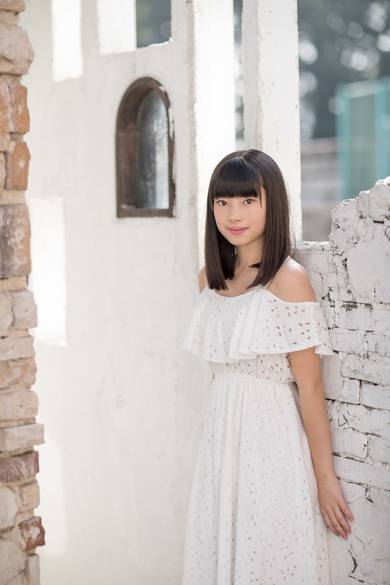 Sena Shinonome 東雲せな《白裙少女》-图1