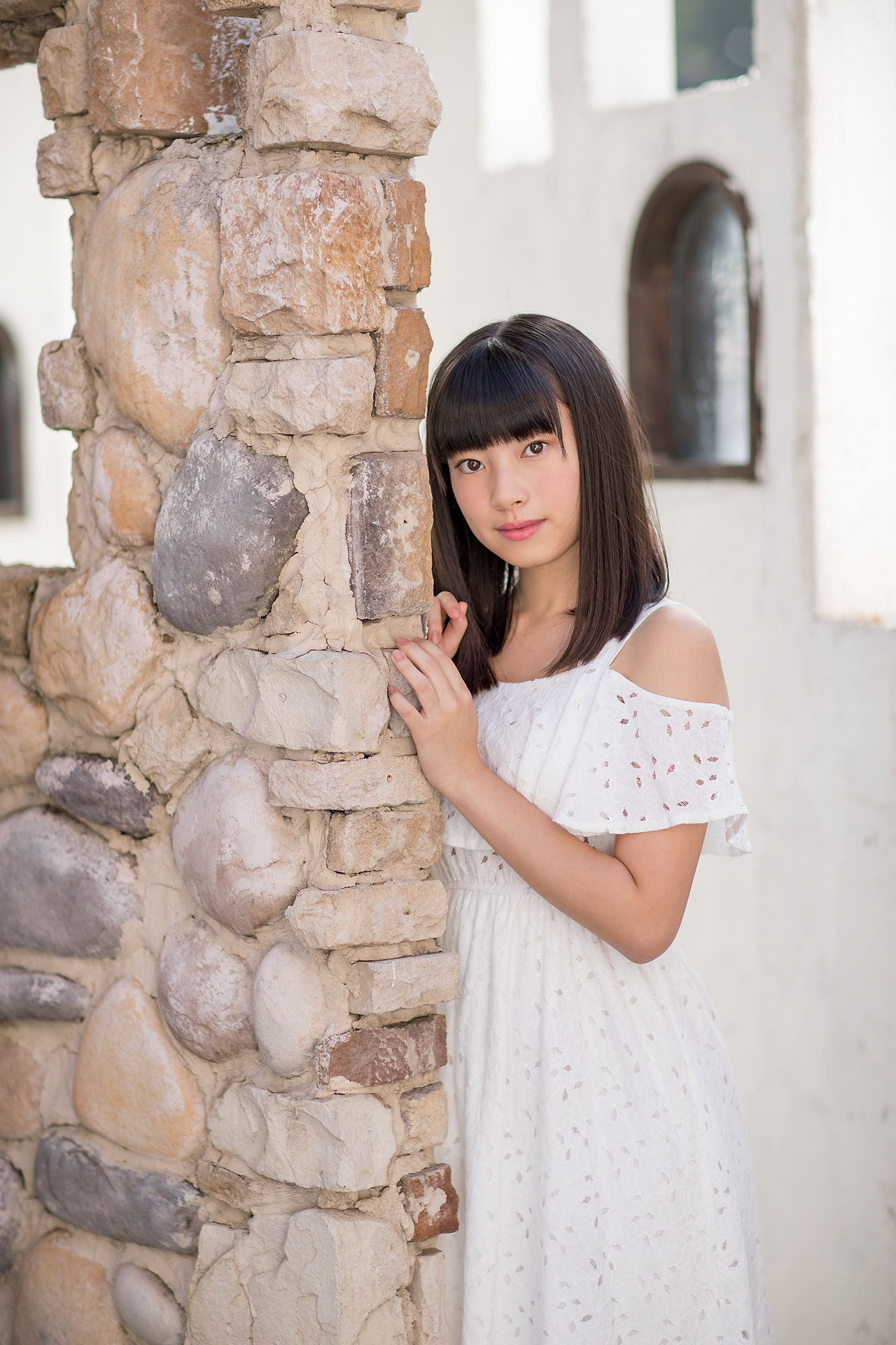 Sena Shinonome 東雲せな《白裙少女》-图2