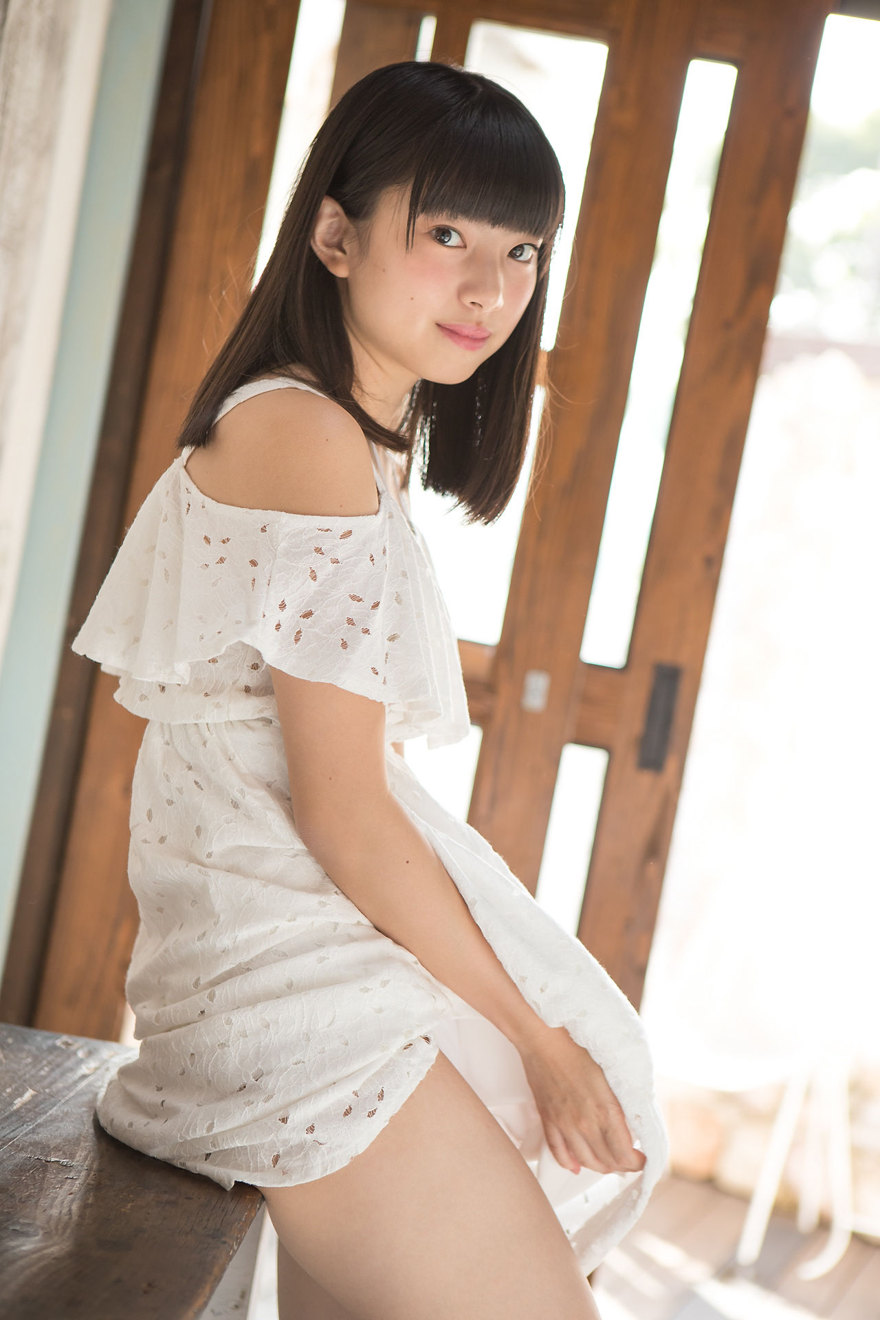 Sena Shinonome 東雲せな《白裙少女》-图39