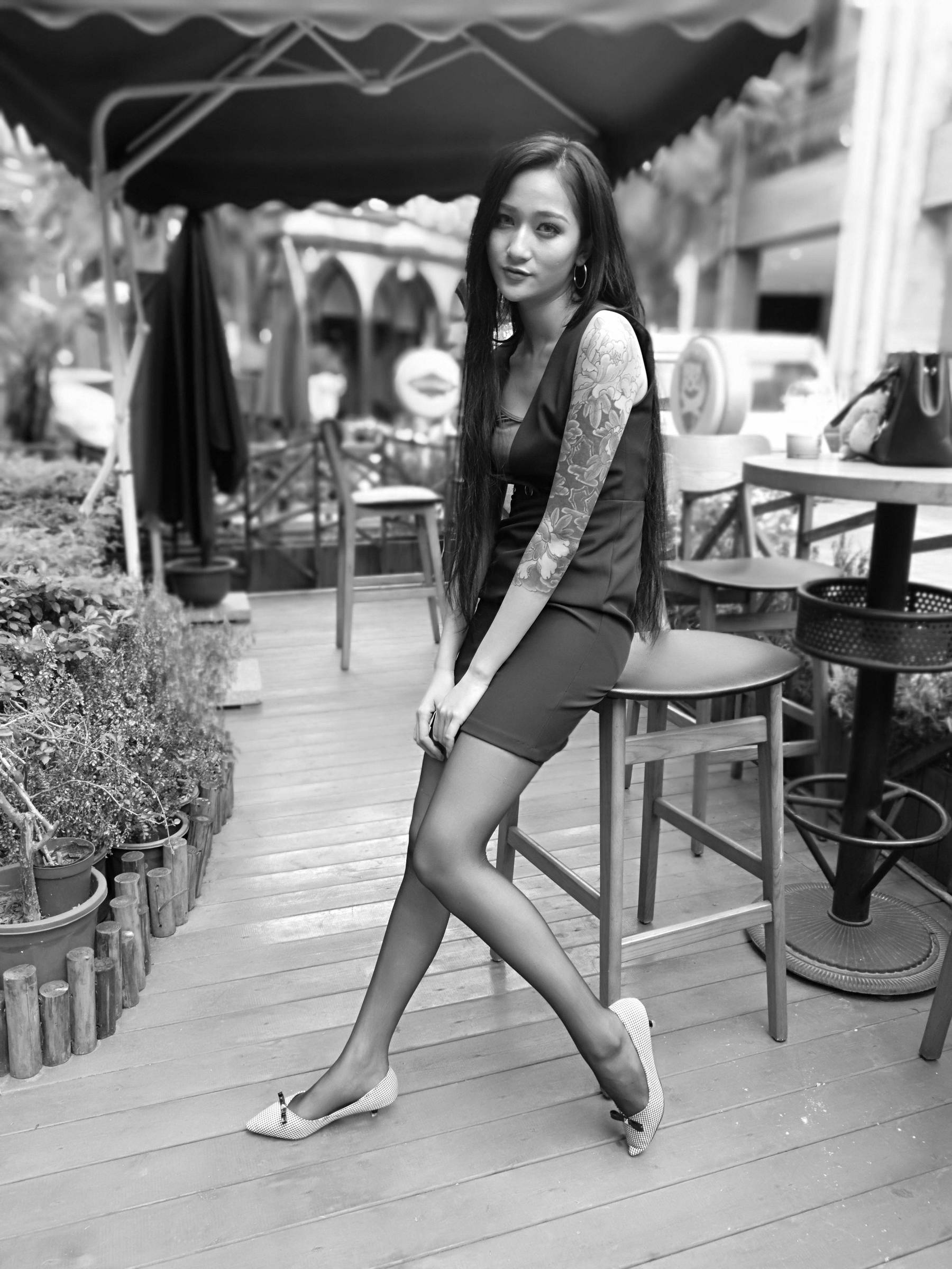 丝足便当110 潇潇 《户外黑丝平底鞋》-图97