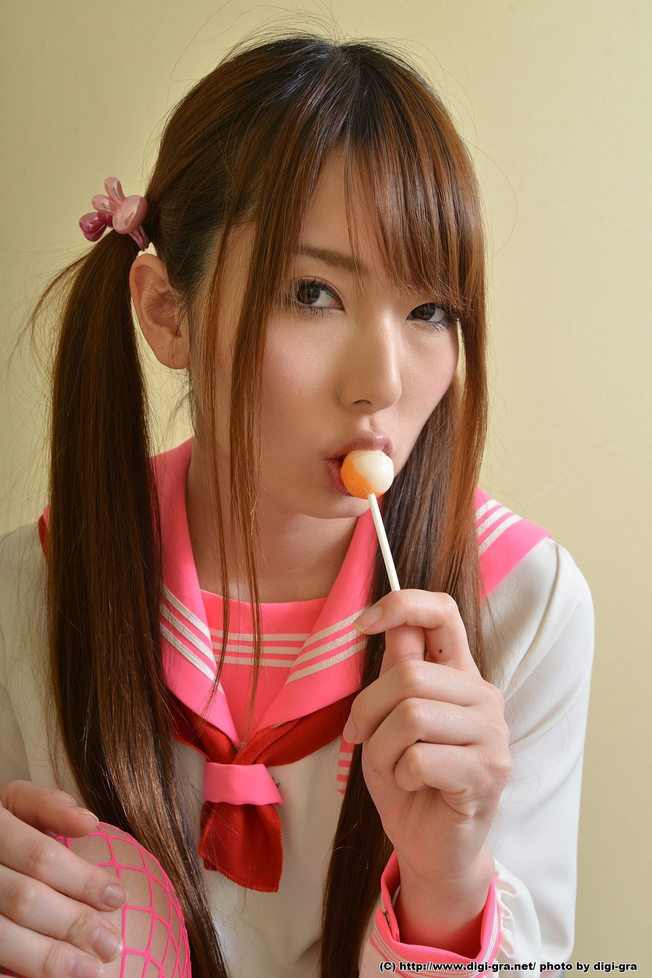 Yui Hatano 波多野結衣 红色丝袜学生制服 Set02-图37