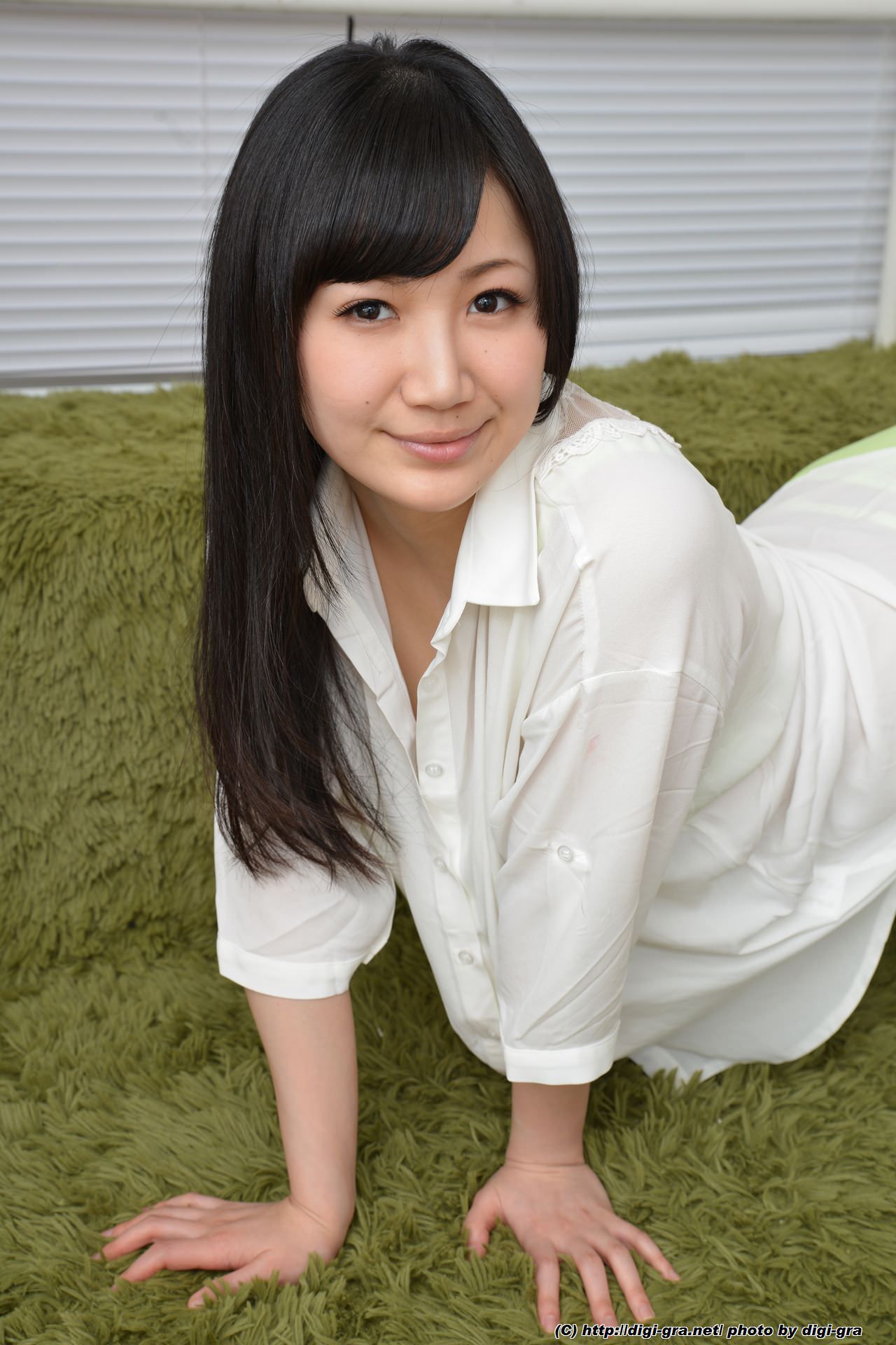 星川麻紀 Set3 白衬衫+绿色丝袜系列-图45