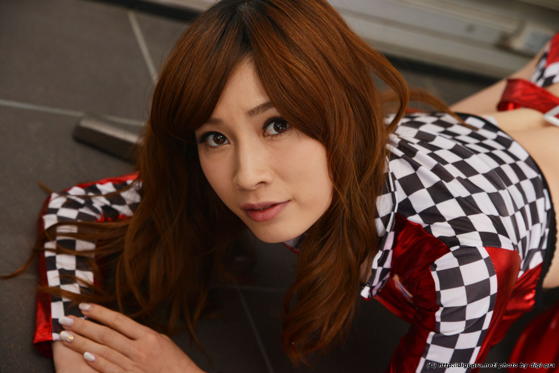 奥田咲 赛车女郎制服 Set1-图61