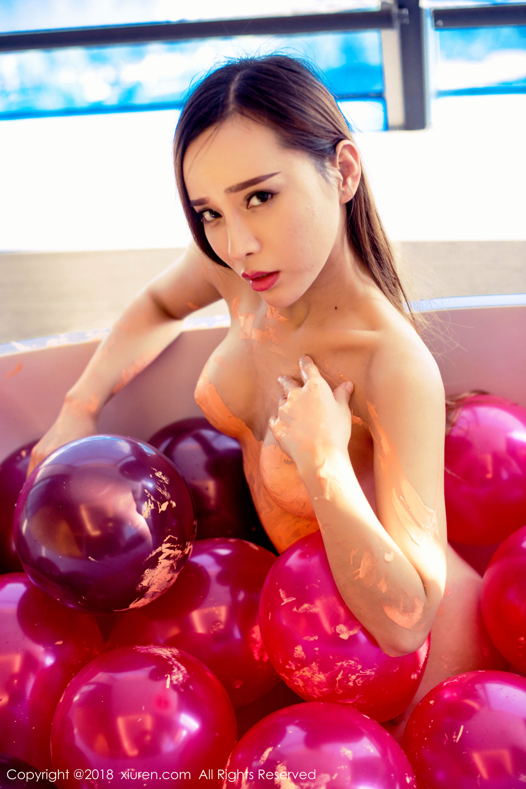 艾小青《人体涂胶+日系猫仆装》  No.894-图34