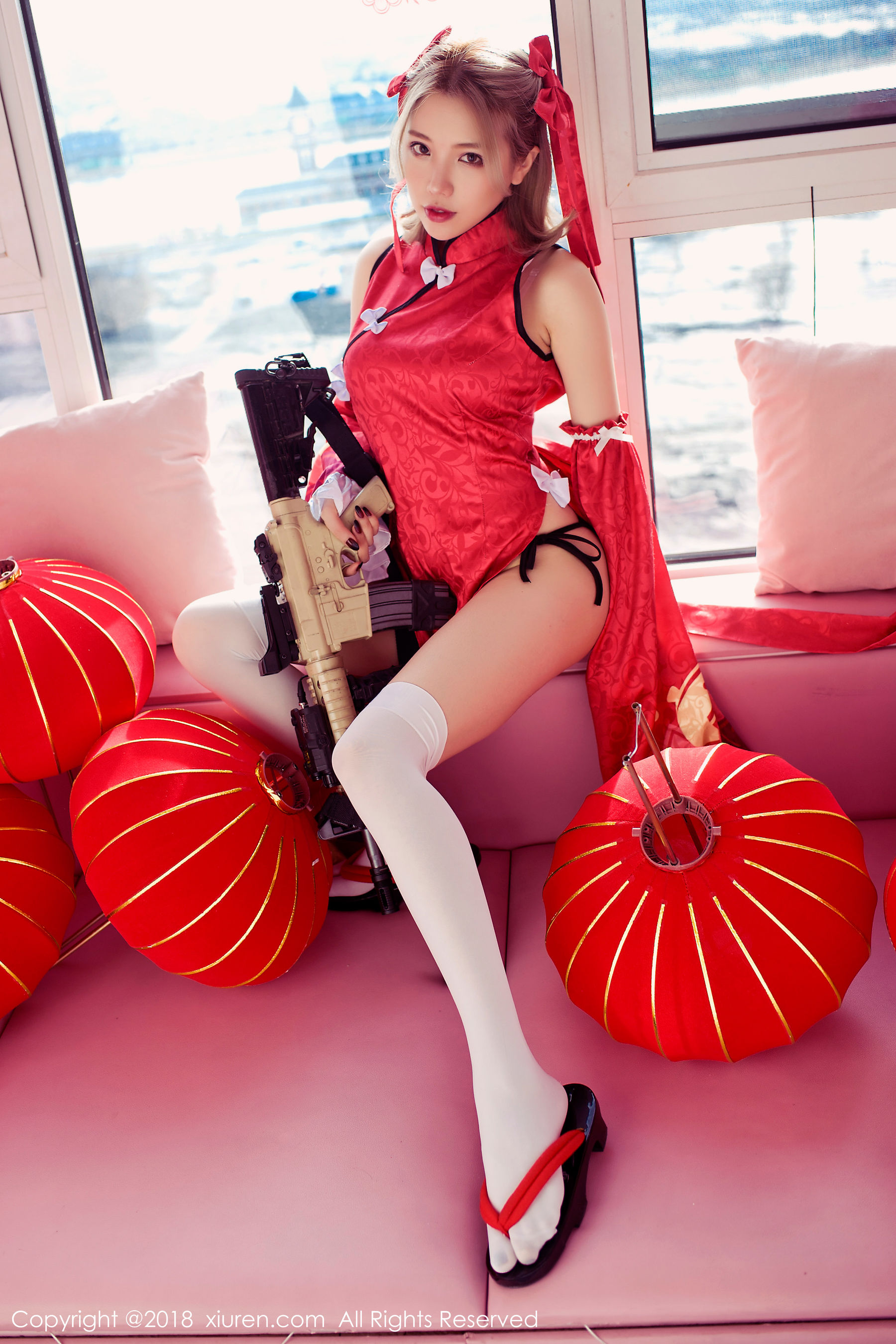 黄楽然《保鲜膜裹身+极品COS枪娘》  No.911-图0
