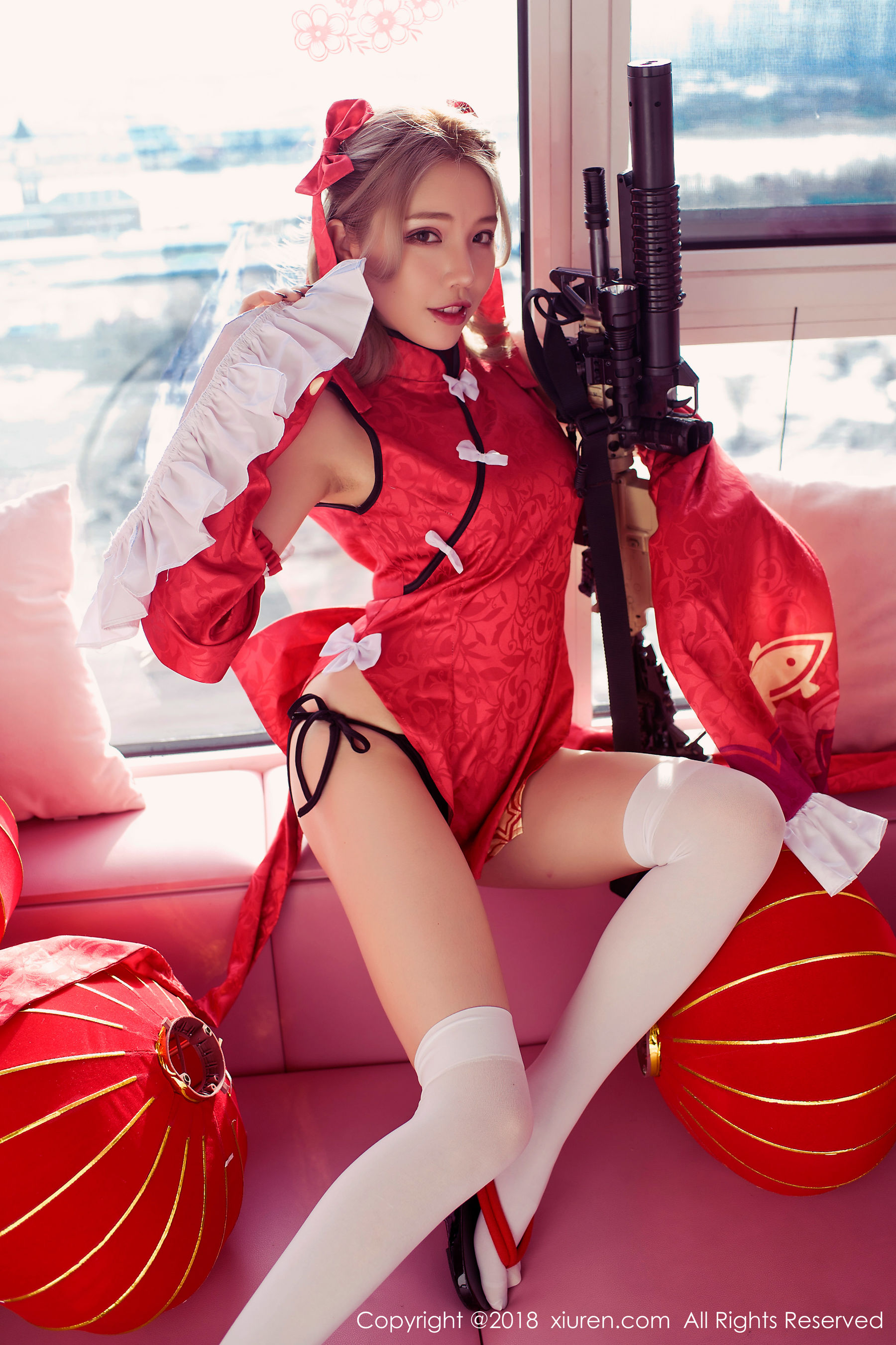 黄楽然《保鲜膜裹身+极品COS枪娘》  No.911-图15