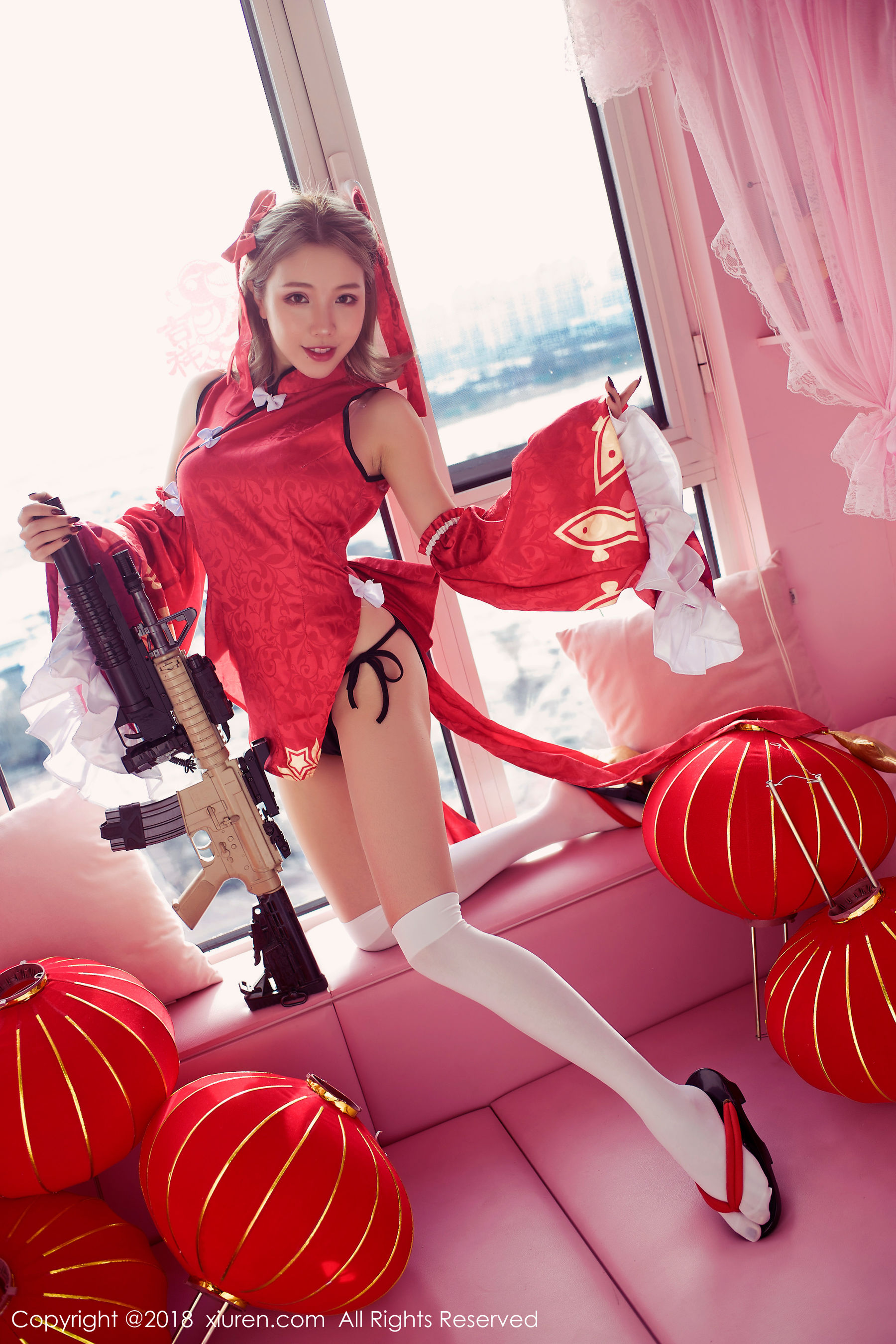 黄楽然《保鲜膜裹身+极品COS枪娘》  No.911-图5