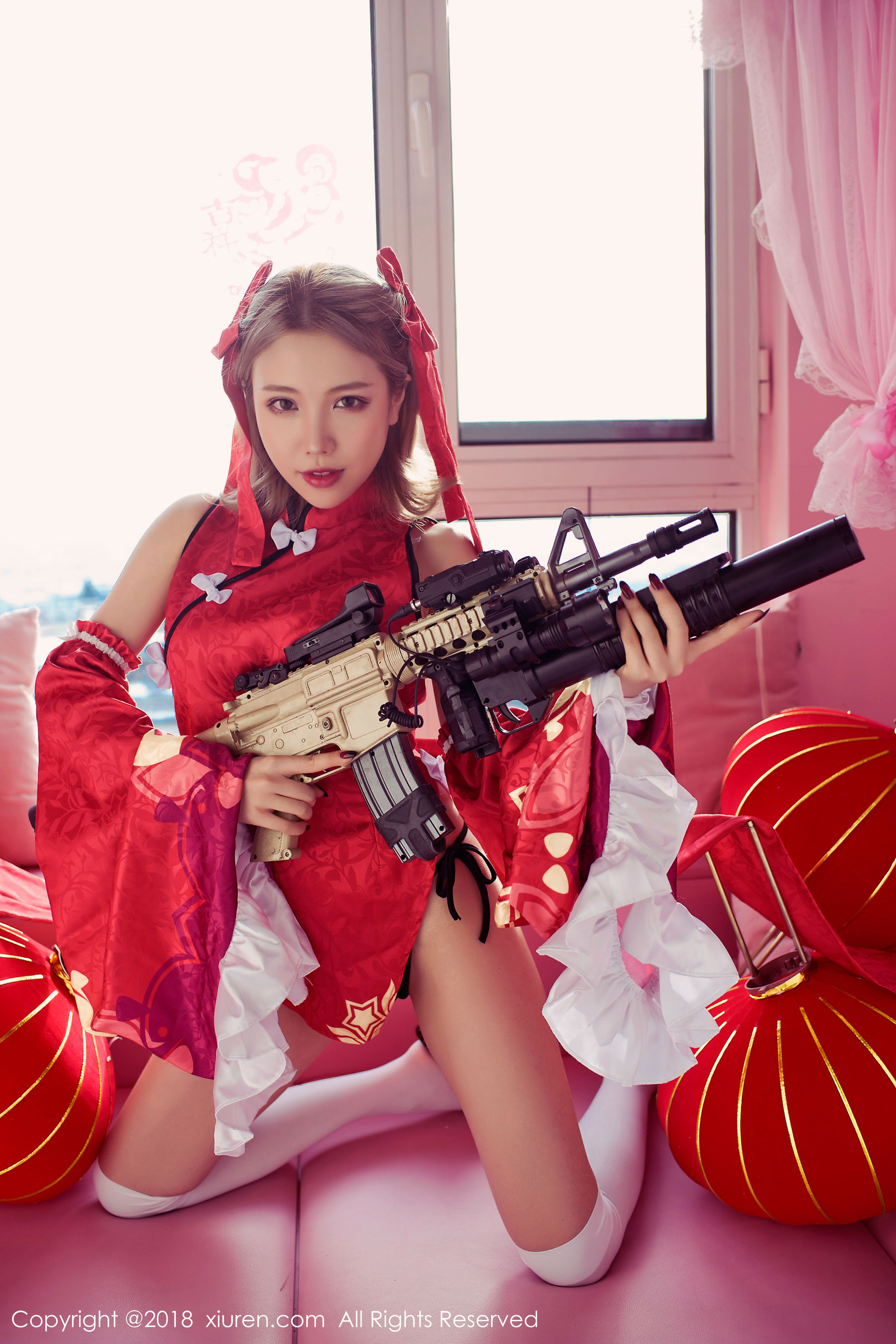 黄楽然《保鲜膜裹身+极品COS枪娘》  No.911-图8