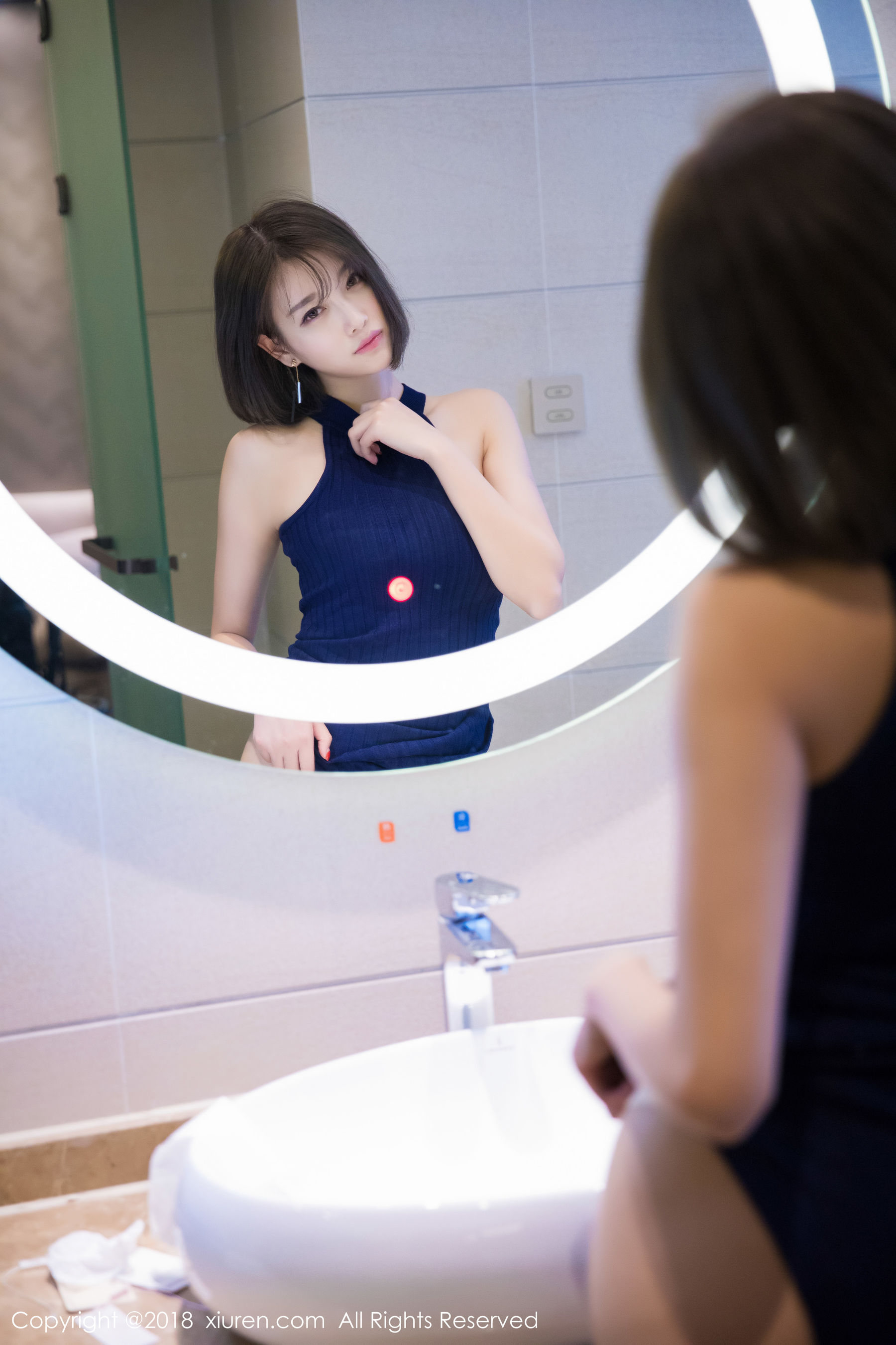 杨晨晨sugar《蓝色礼服+白衬衫+蕾丝内衣》  No.919-图11