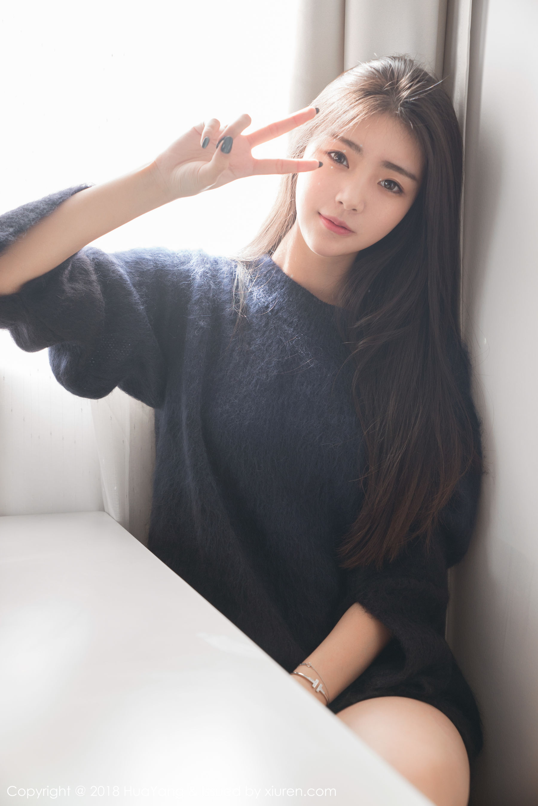 可樂Vicky《毛衣+白衬衫》  Vol.027-图2