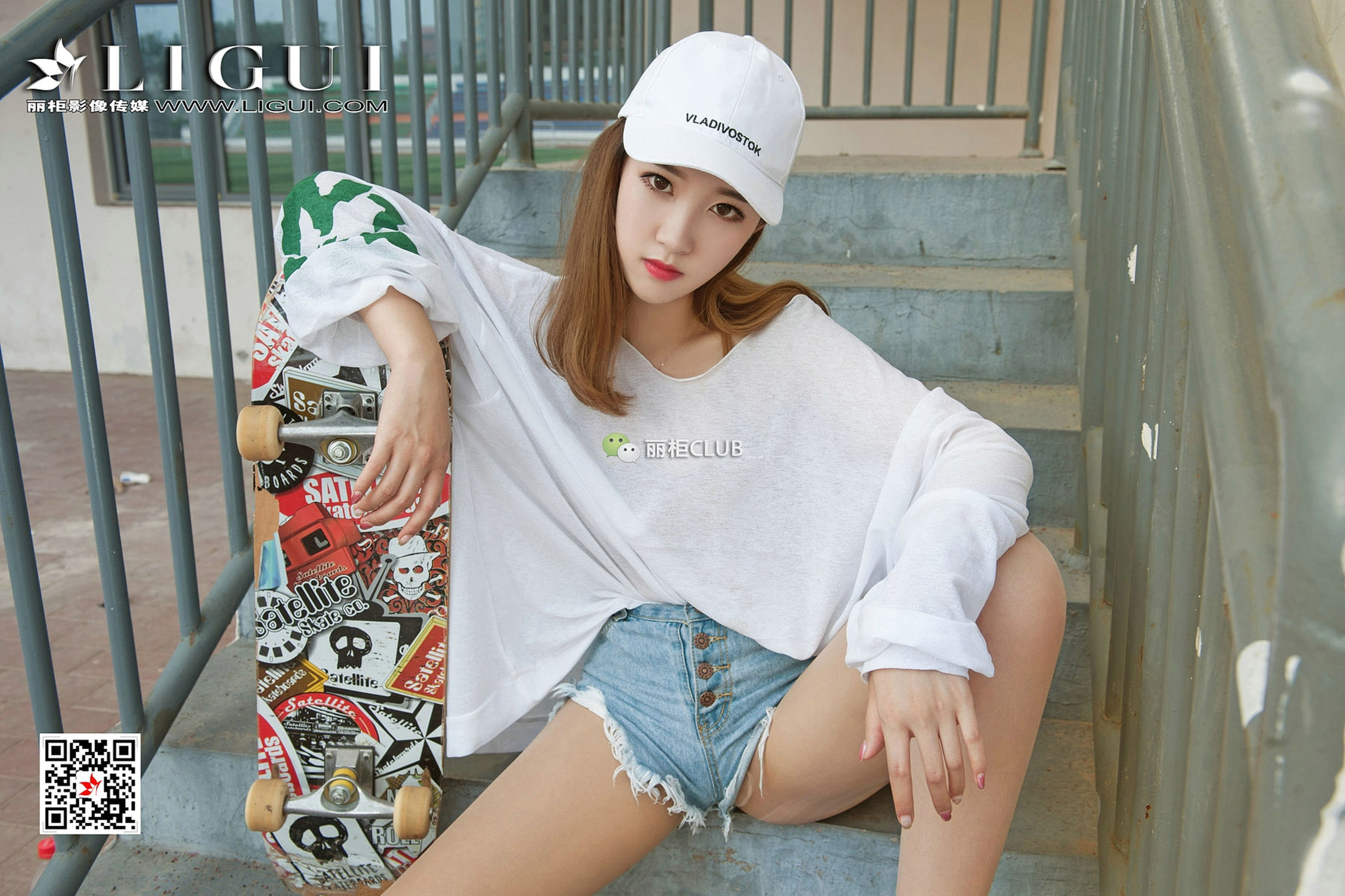 Model 筱筱《滑板少女丝足全套》-图62