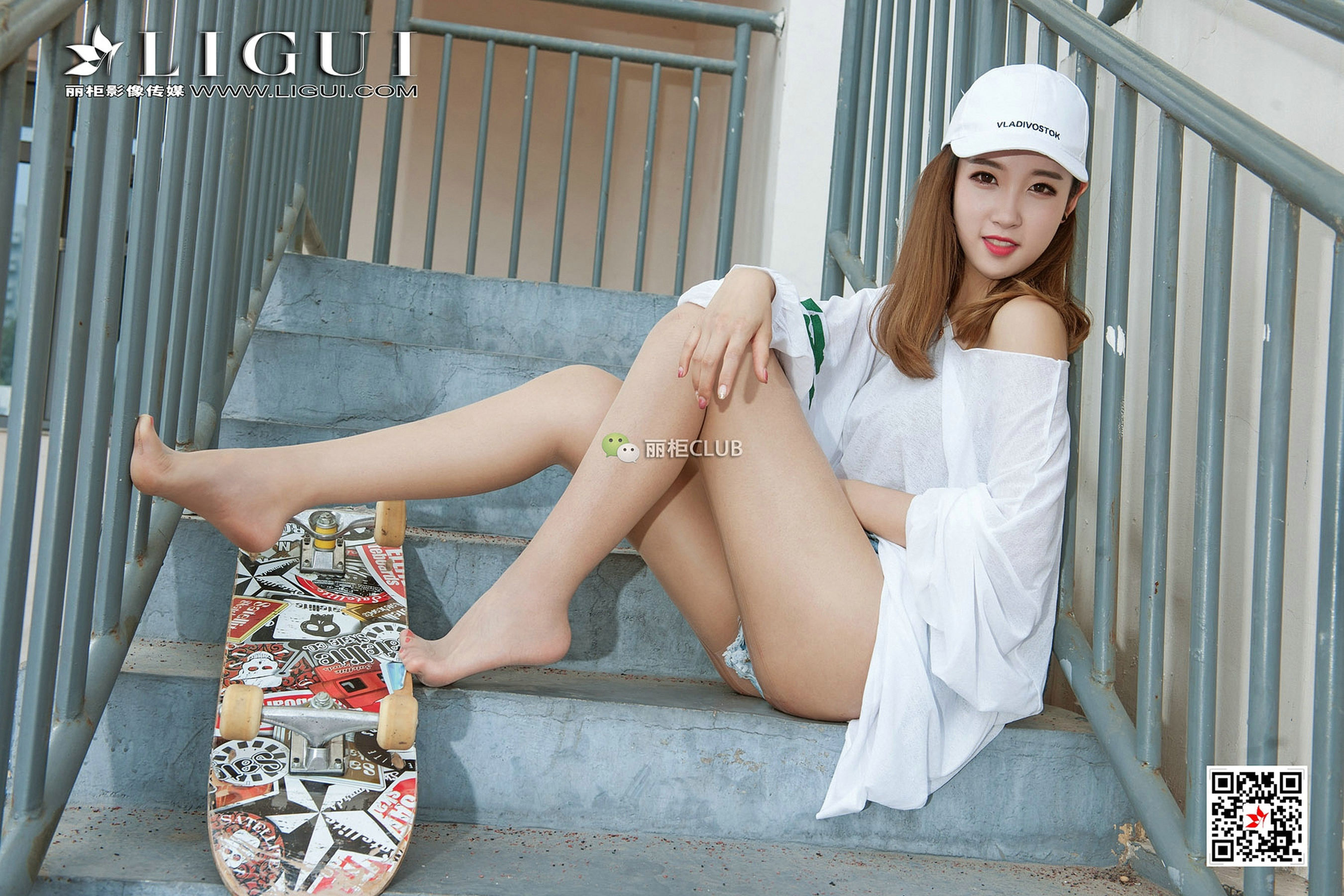Model 筱筱《滑板少女丝足全套》-图72