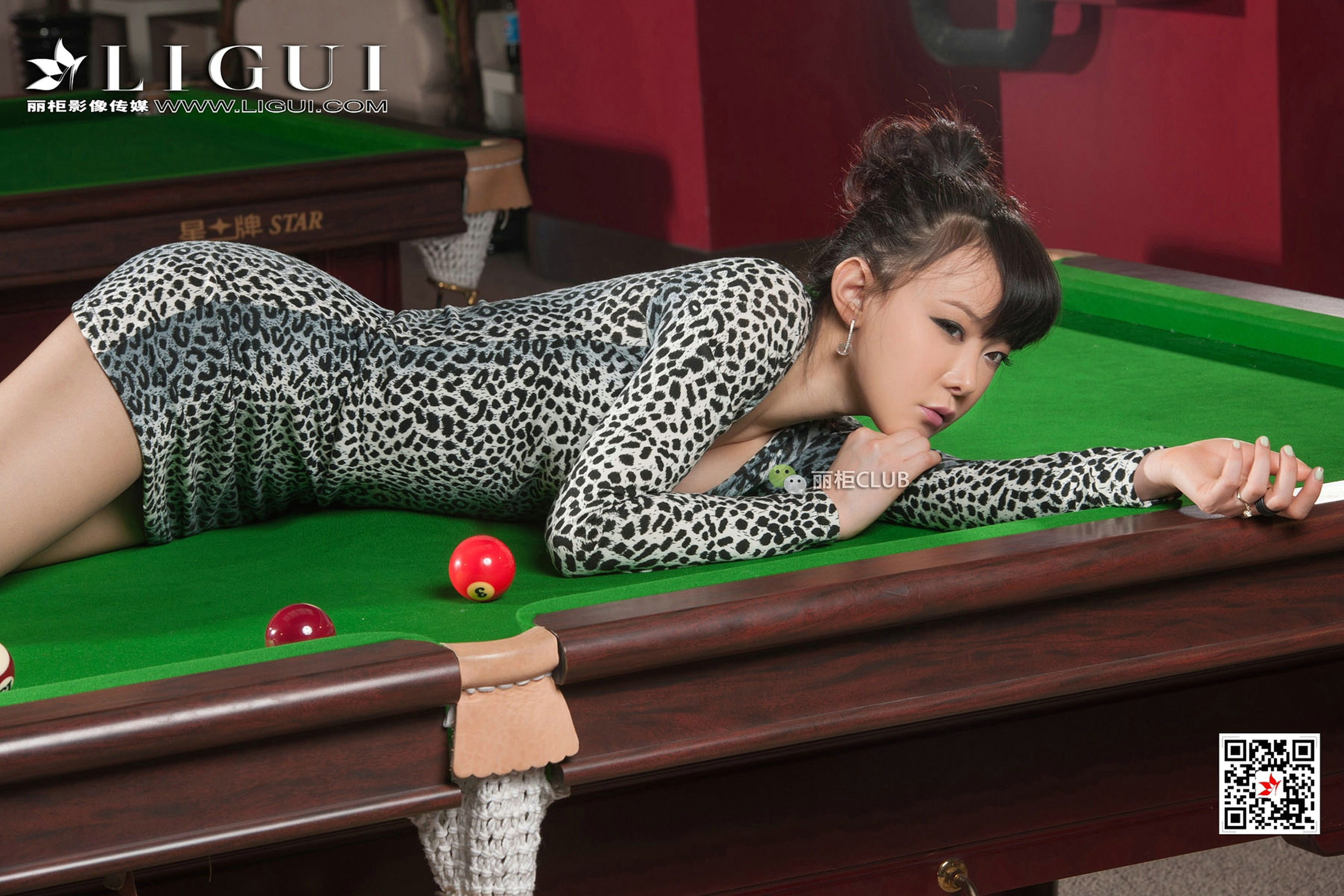 Model 林西娅《豹纹桌球女郎》-图38