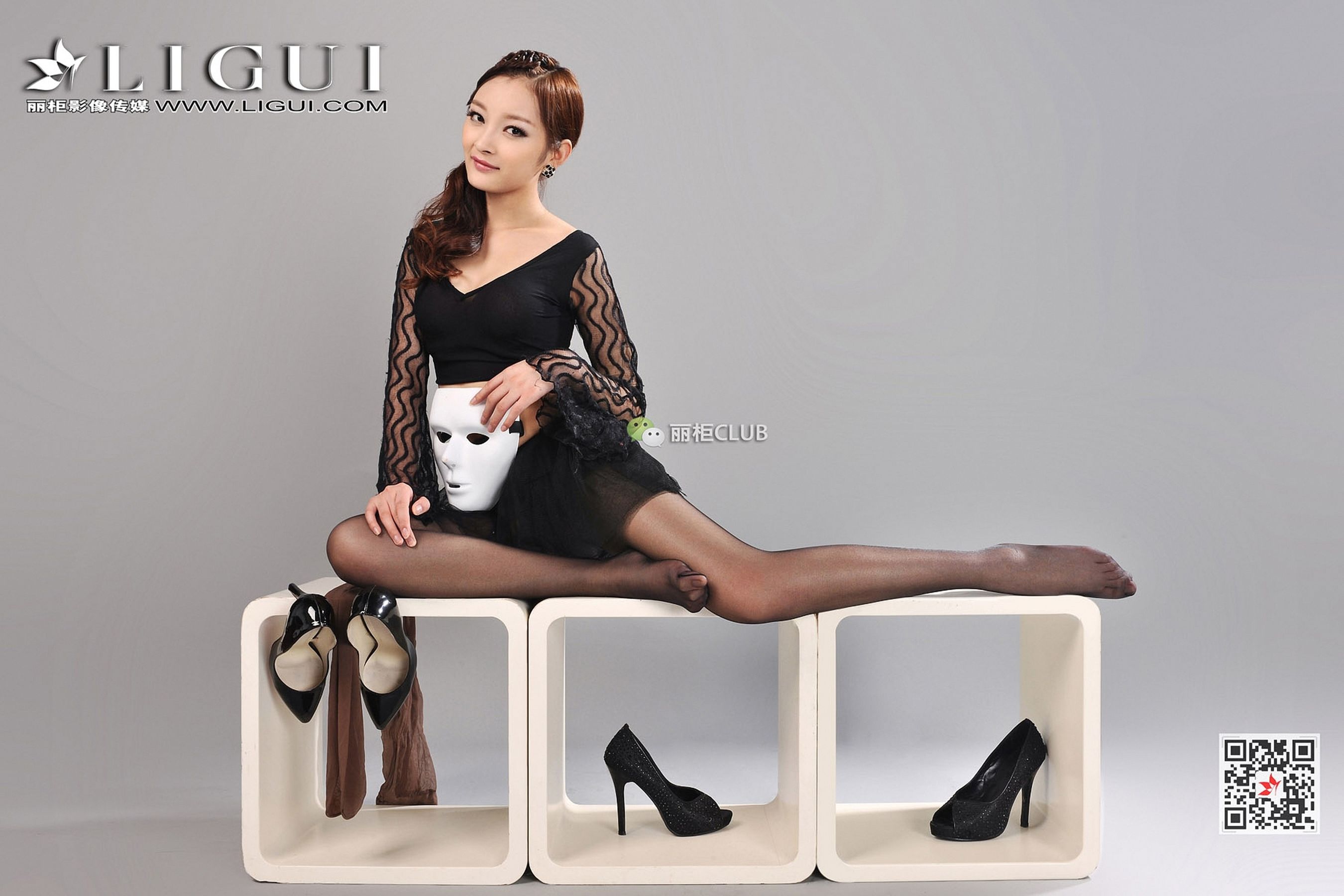 Model 小杨幂《蕾丝+黑丝+美脚》-图19