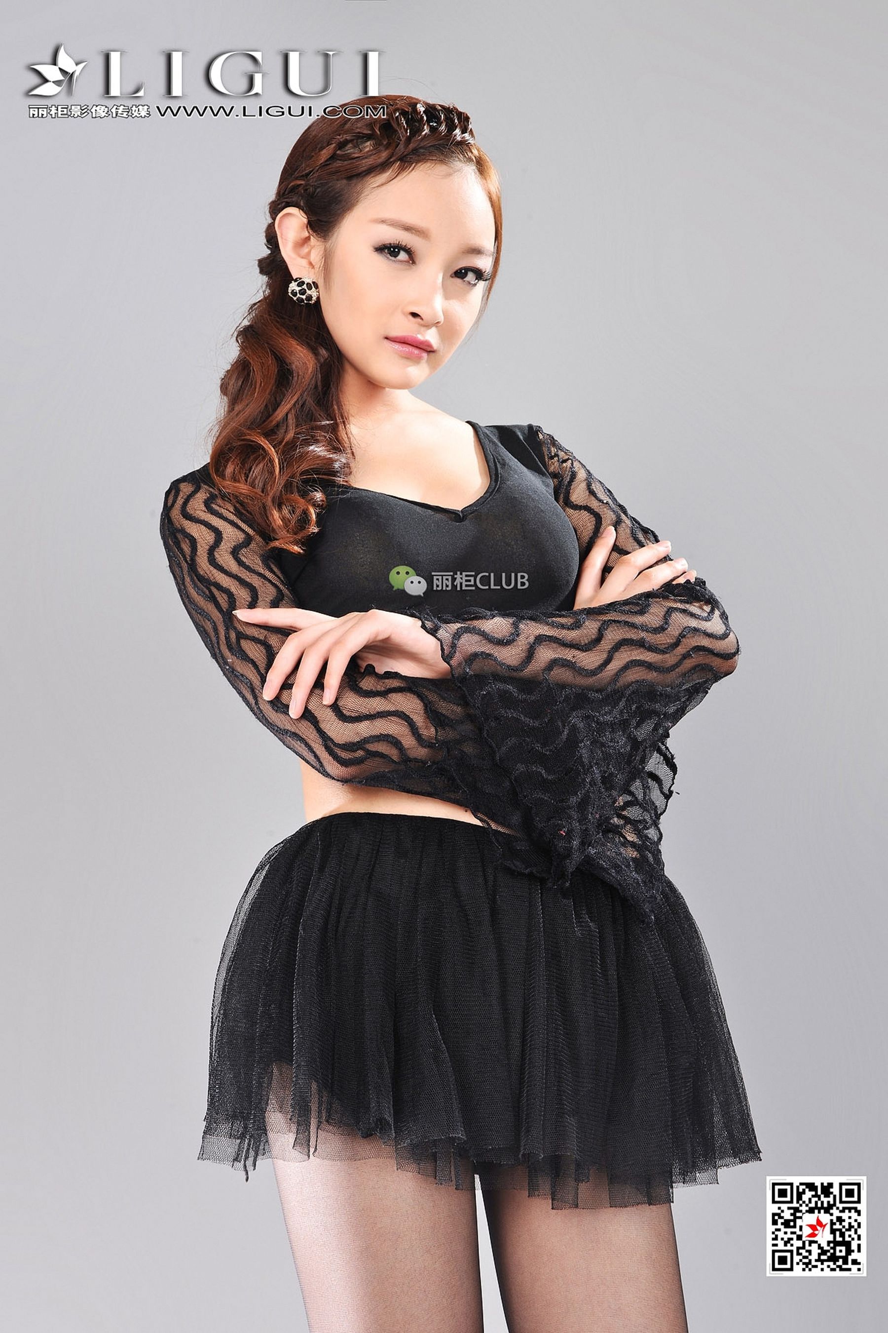 Model 小杨幂《蕾丝+黑丝+美脚》-图2