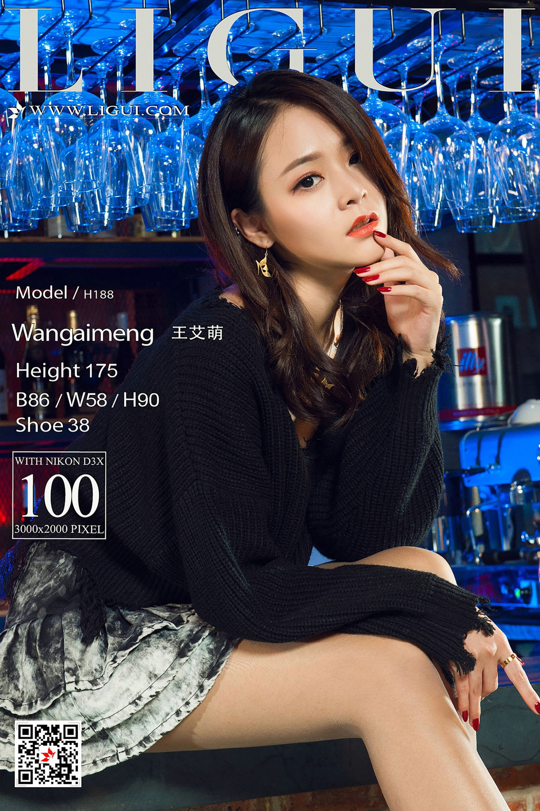 Model 王艾萌《酒吧吧台女神》-图0
