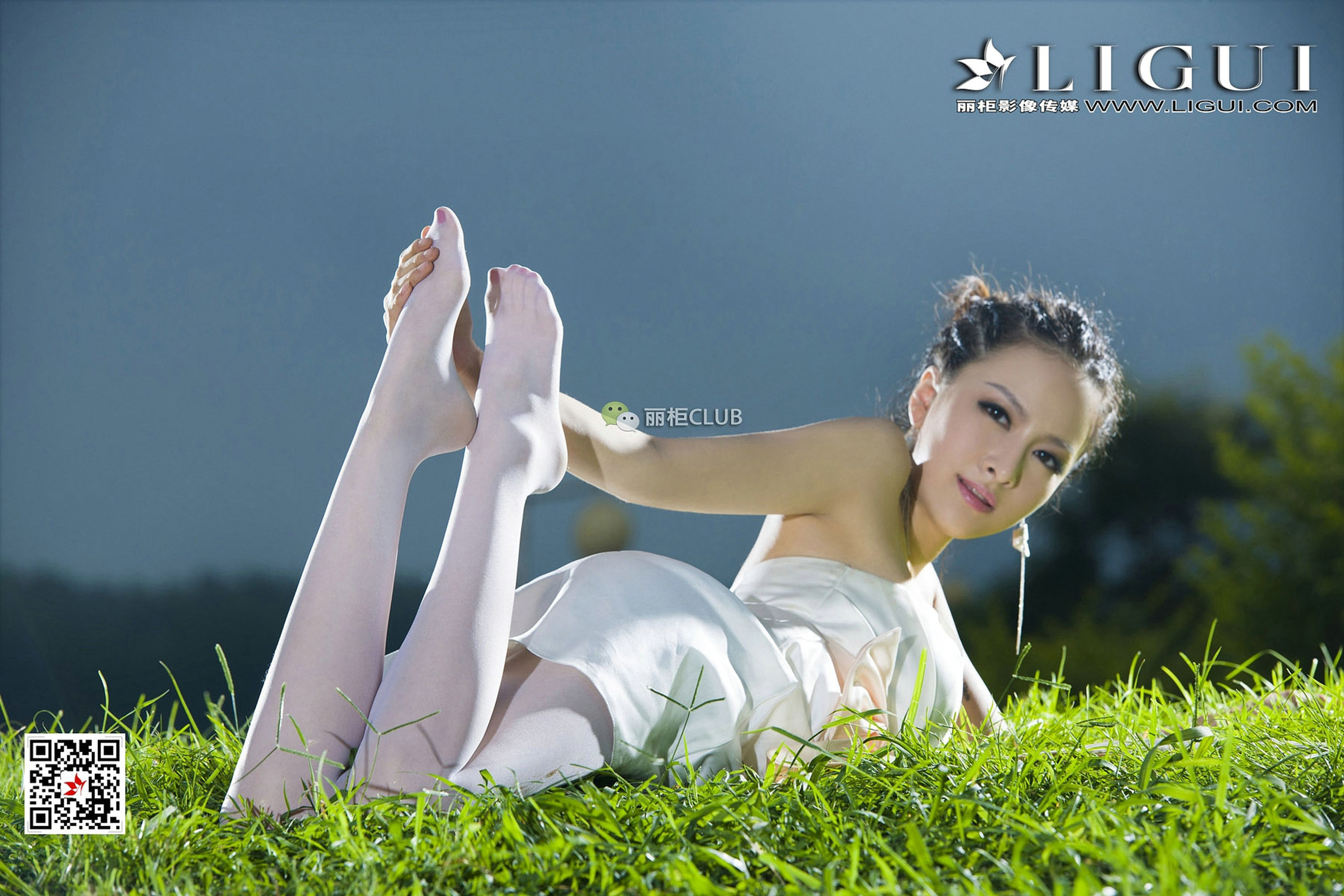Model 雪儿《夜空白丝》-图23