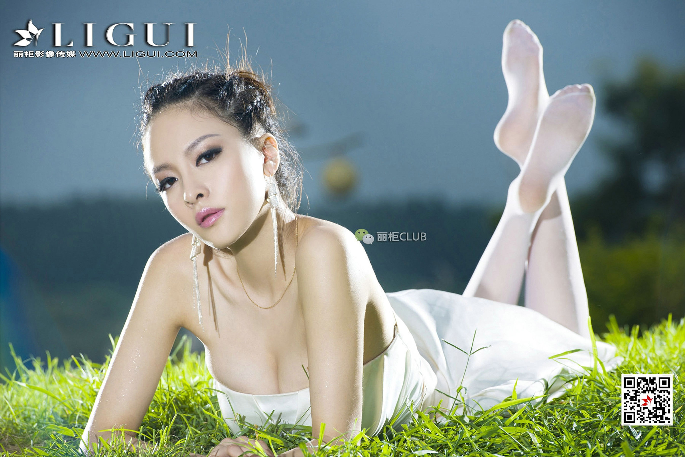 Model 雪儿《夜空白丝》-图25