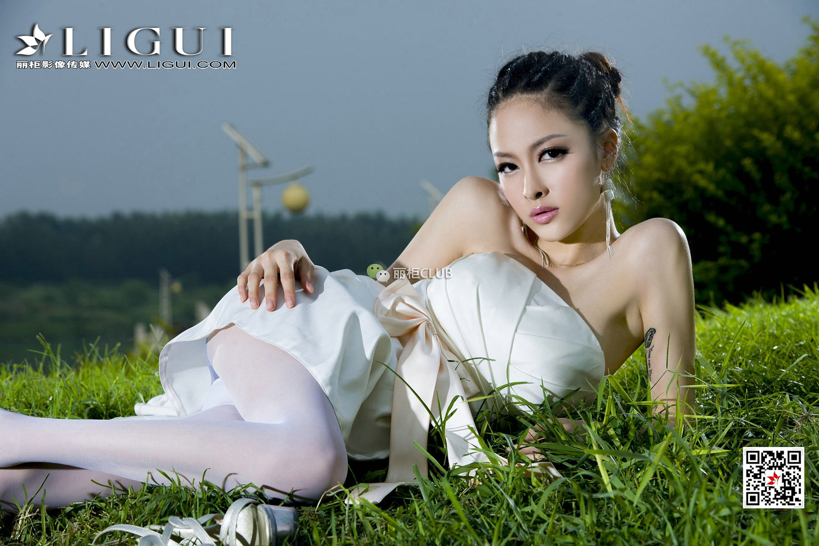 Model 雪儿《夜空白丝》-图38