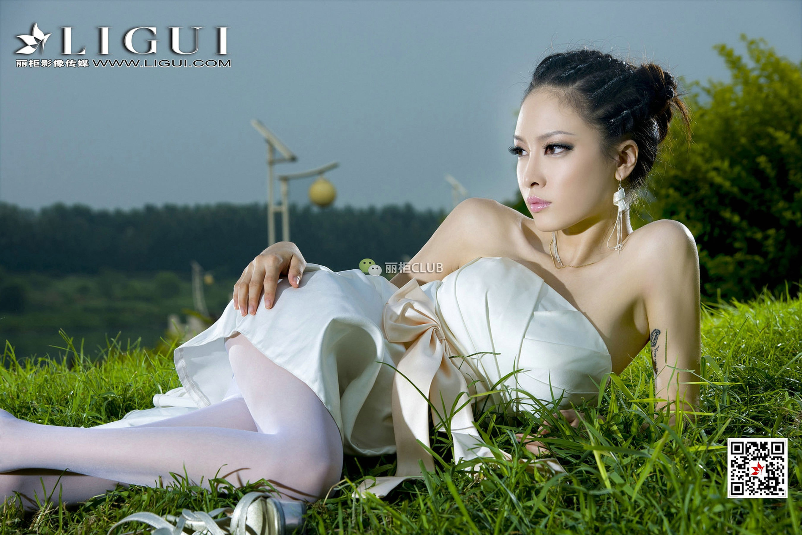 Model 雪儿《夜空白丝》-图54