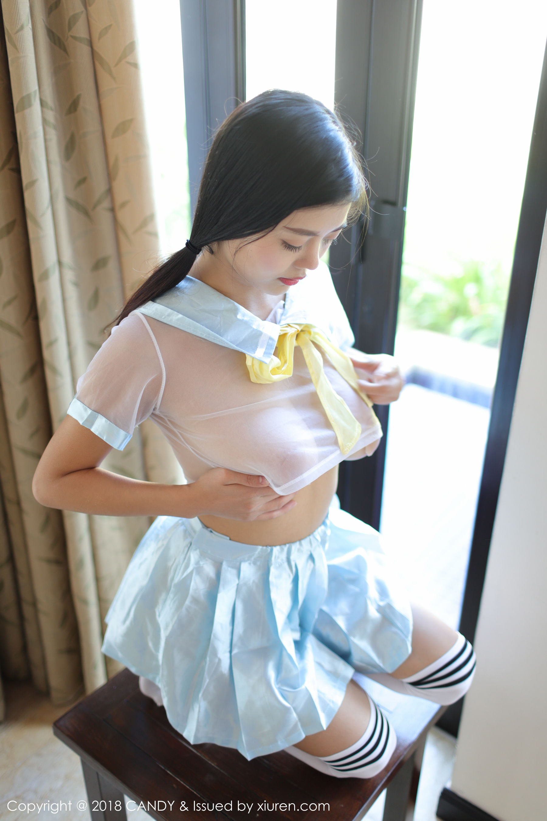 Mieko林美惠子《性感肚兜+透视学生装》  VOL.057-图18