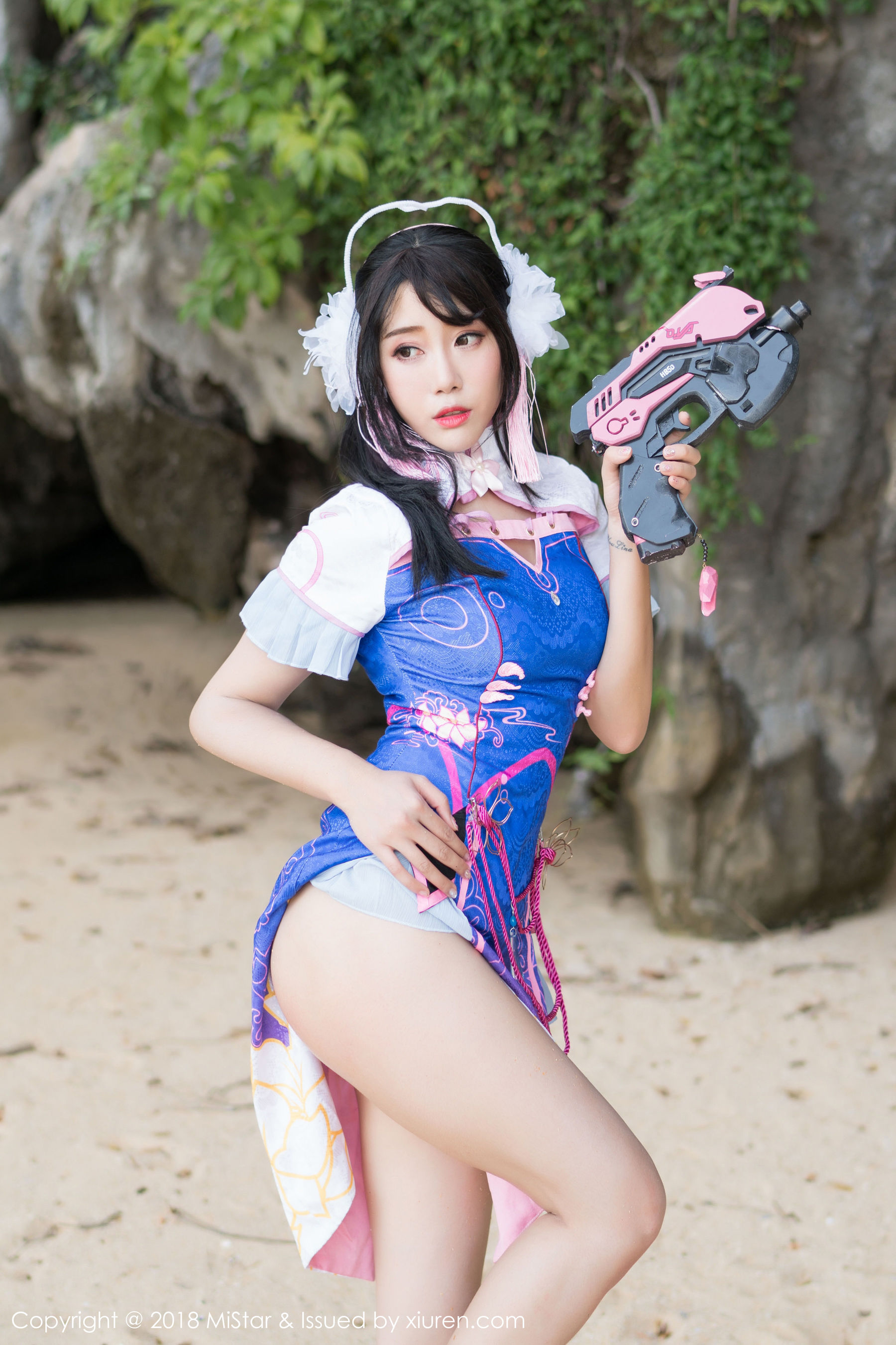 兜豆靓Youlina《外拍COS不知火舞与DVA》  VOL.215-图27