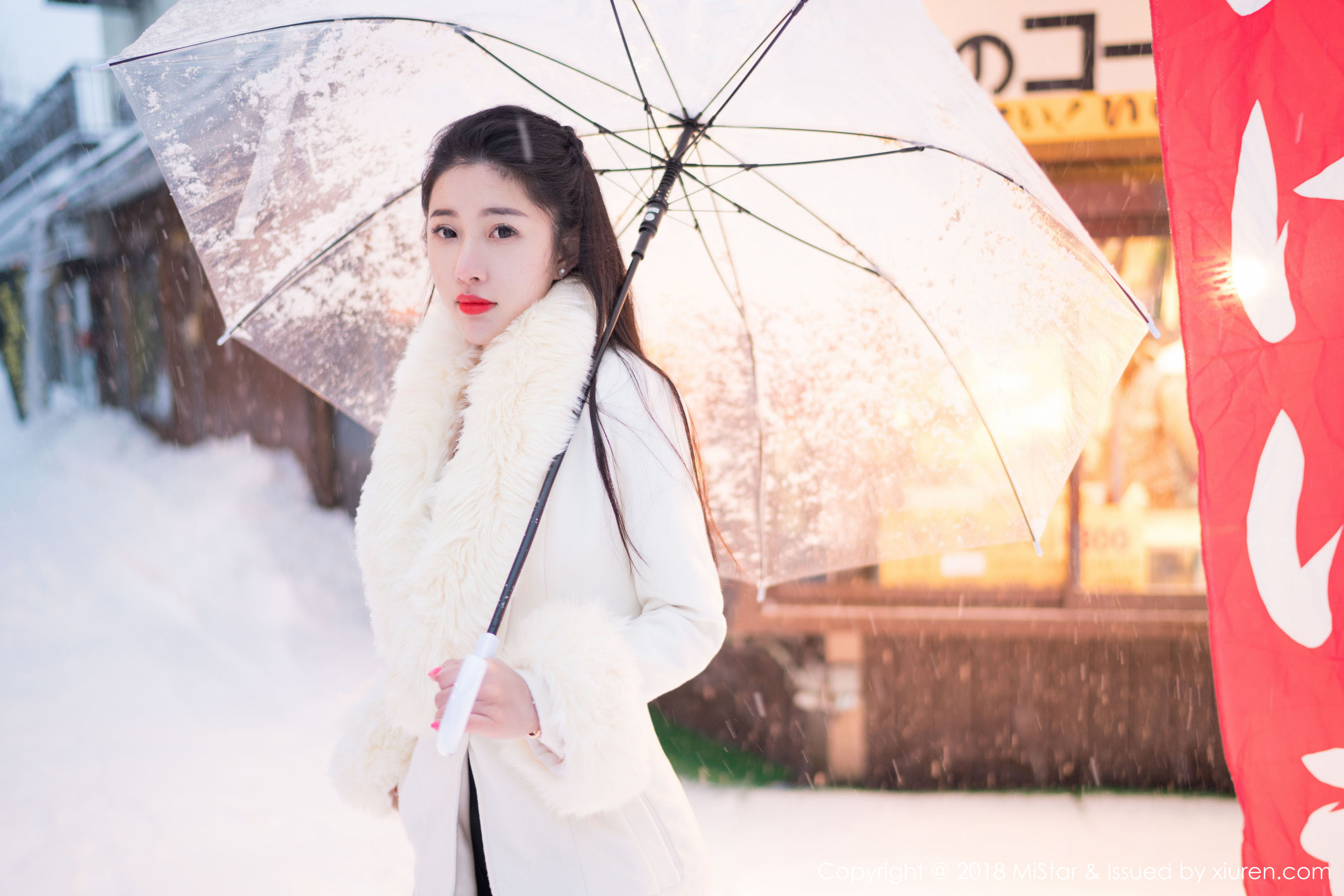 陈嘉嘉Tiffany《雪中有佳人+性感肚兜》  VOL.216-图34